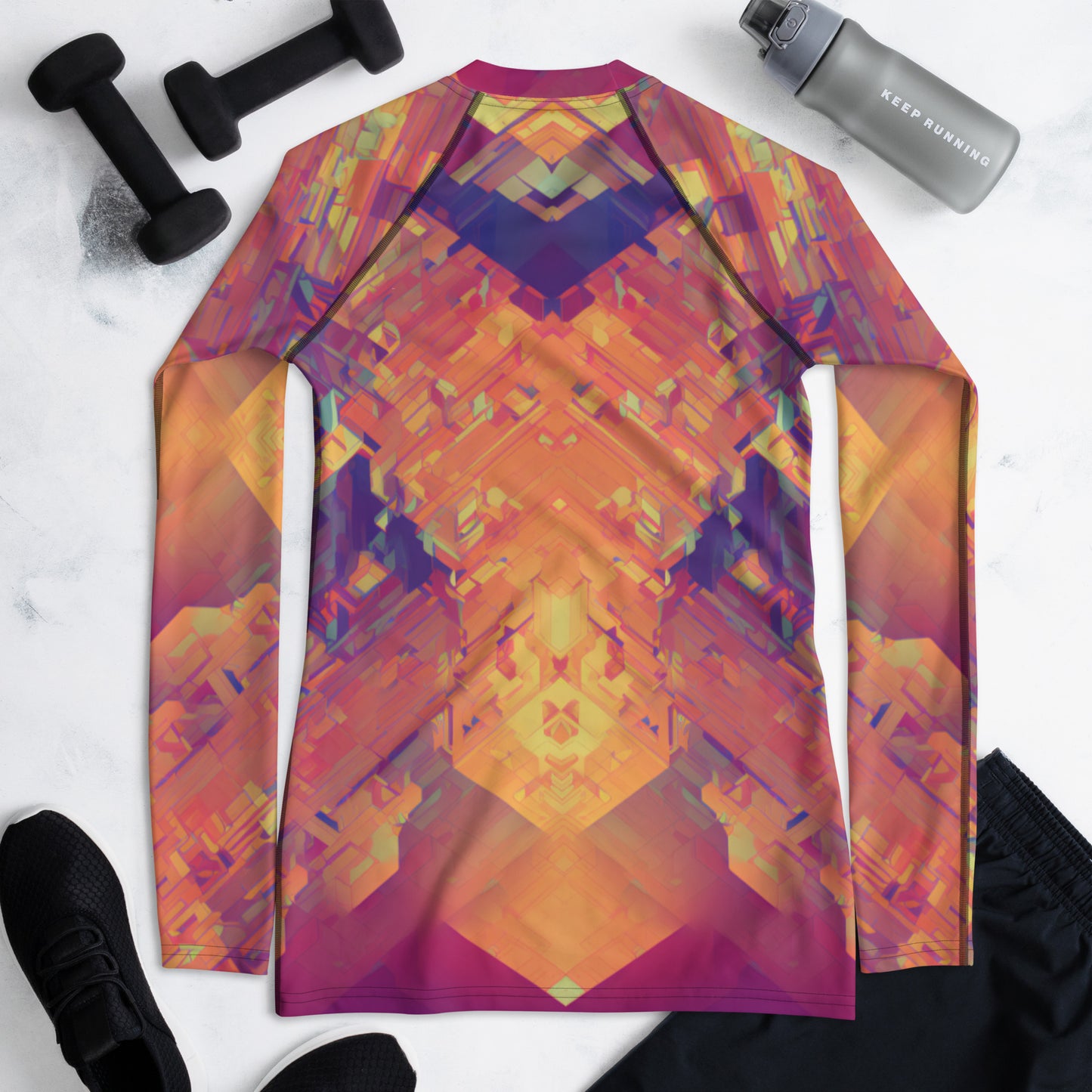 Retro Cube : Women's Rash Guard