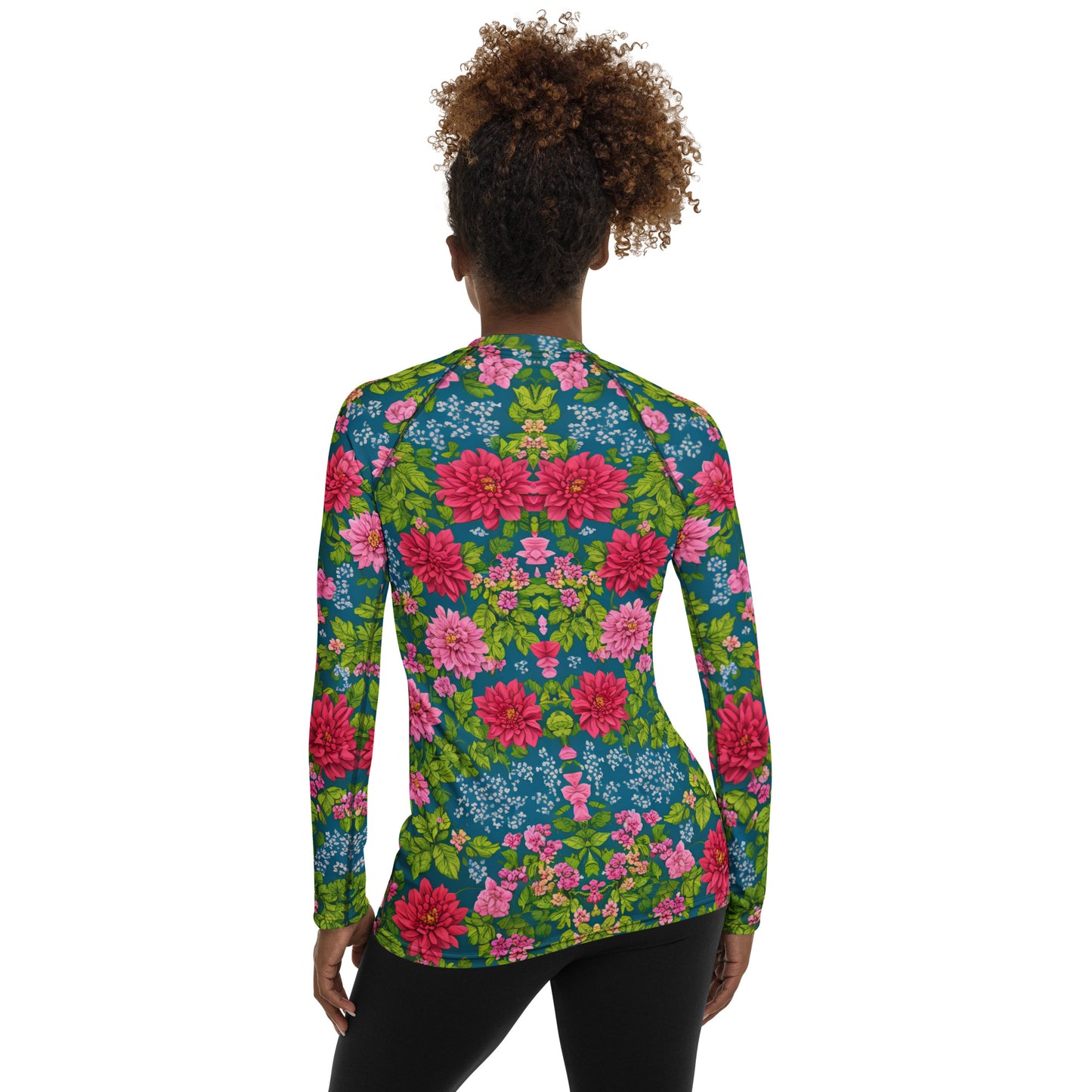 Red Floral Women's : Rash Guard