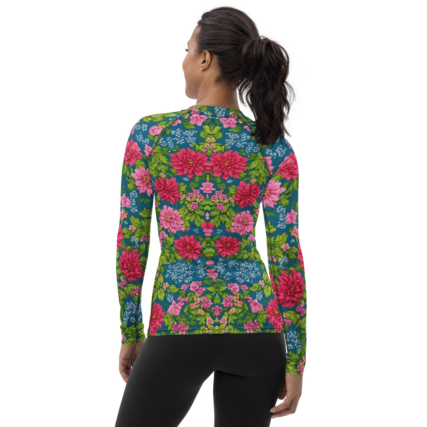 Red Floral Women's : Rash Guard