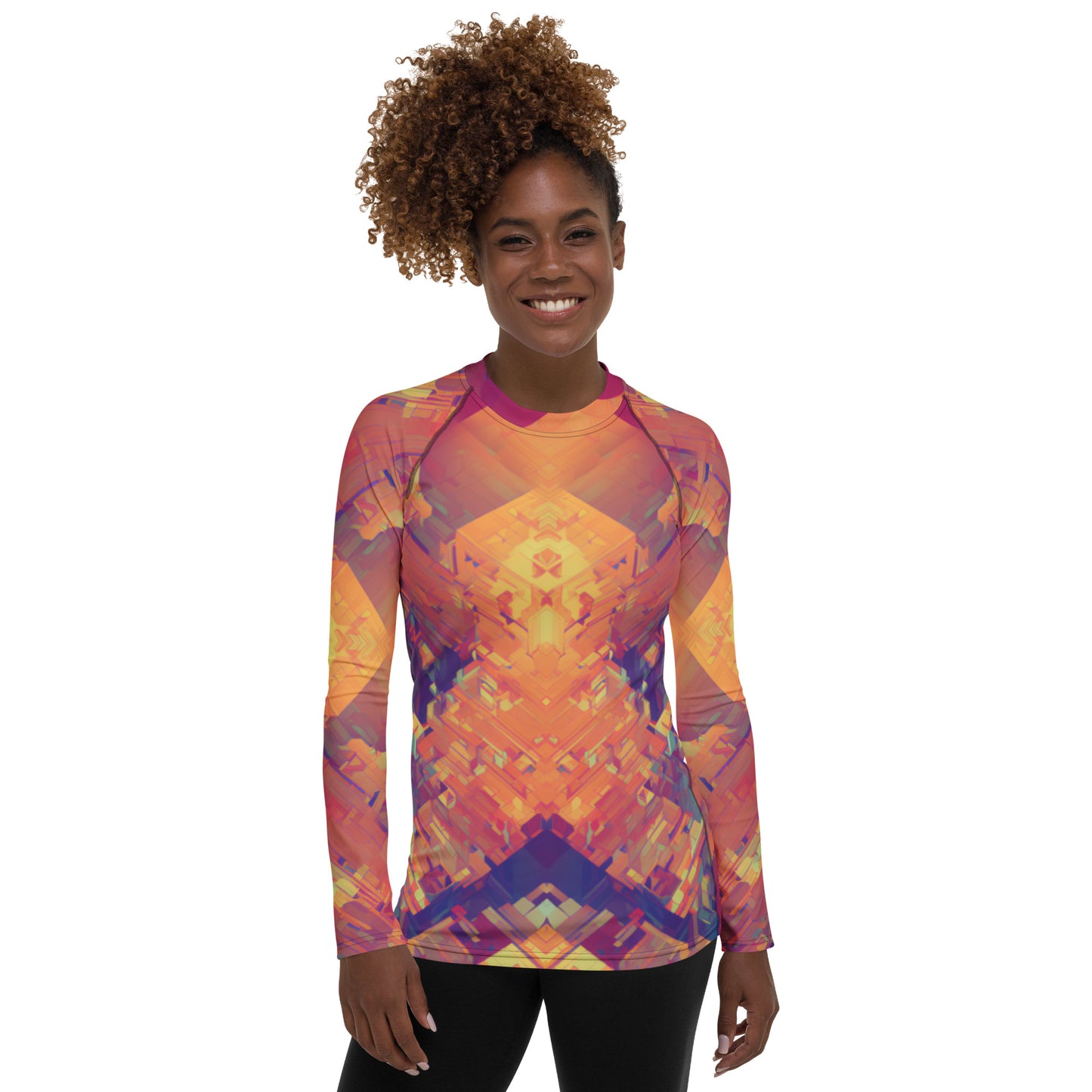 Retro Cube : Women's Rash Guard