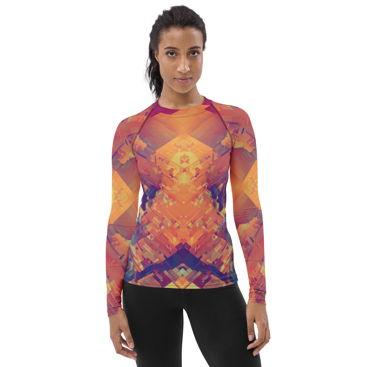 Retro Cube : Women's Rash Guard