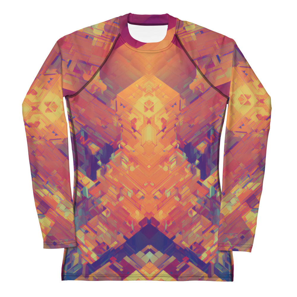 Retro Cube : Women's Rash Guard