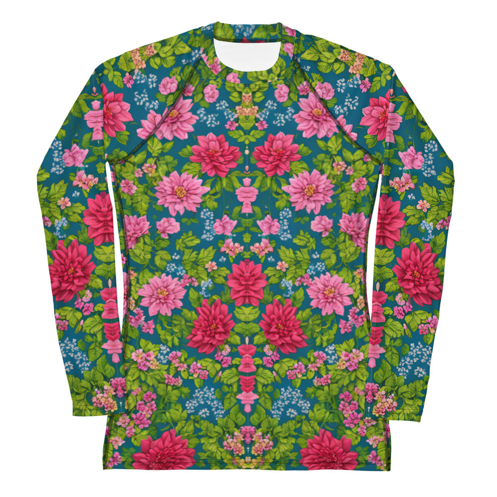 Red Floral Women's : Rash Guard