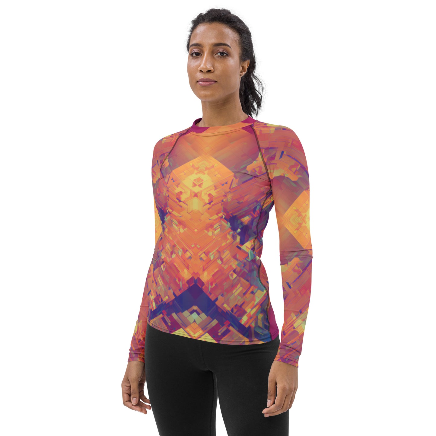 Retro Cube : Women's Rash Guard