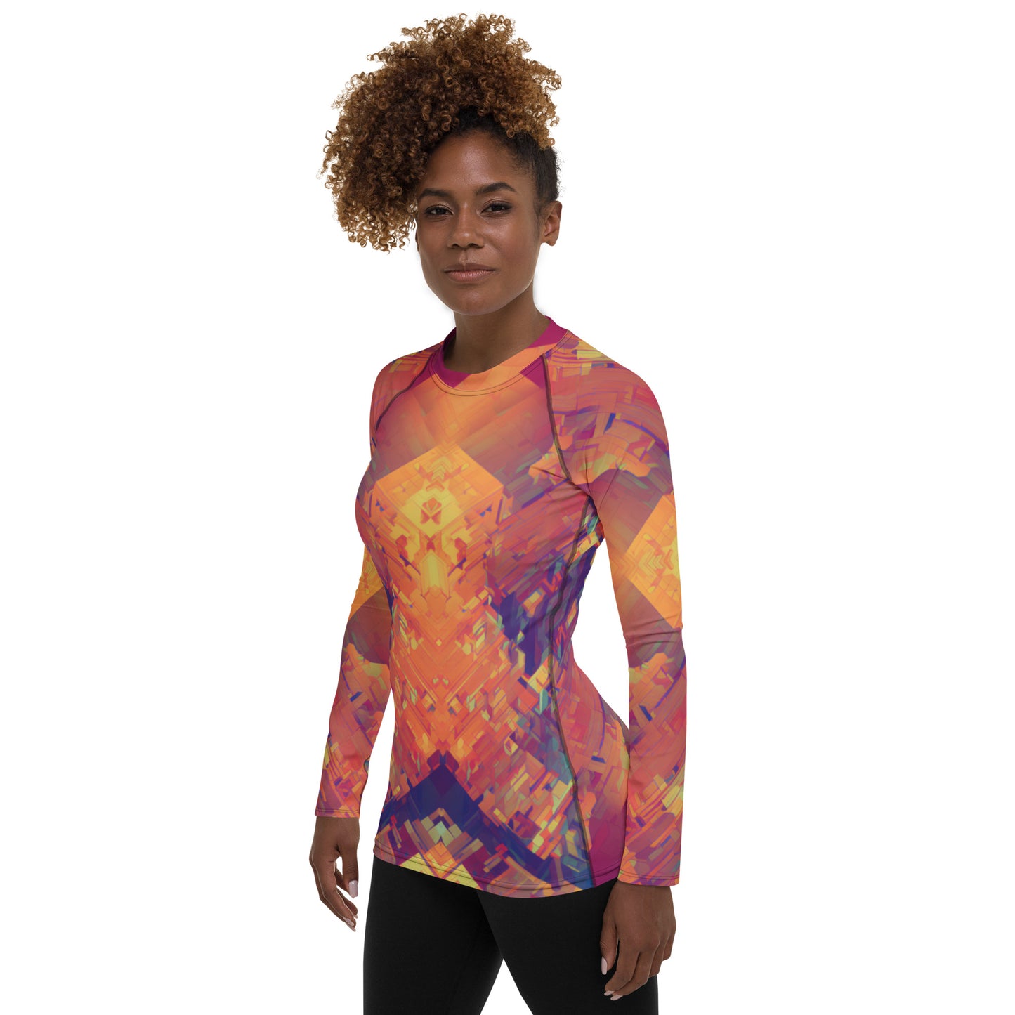 Retro Cube : Women's Rash Guard