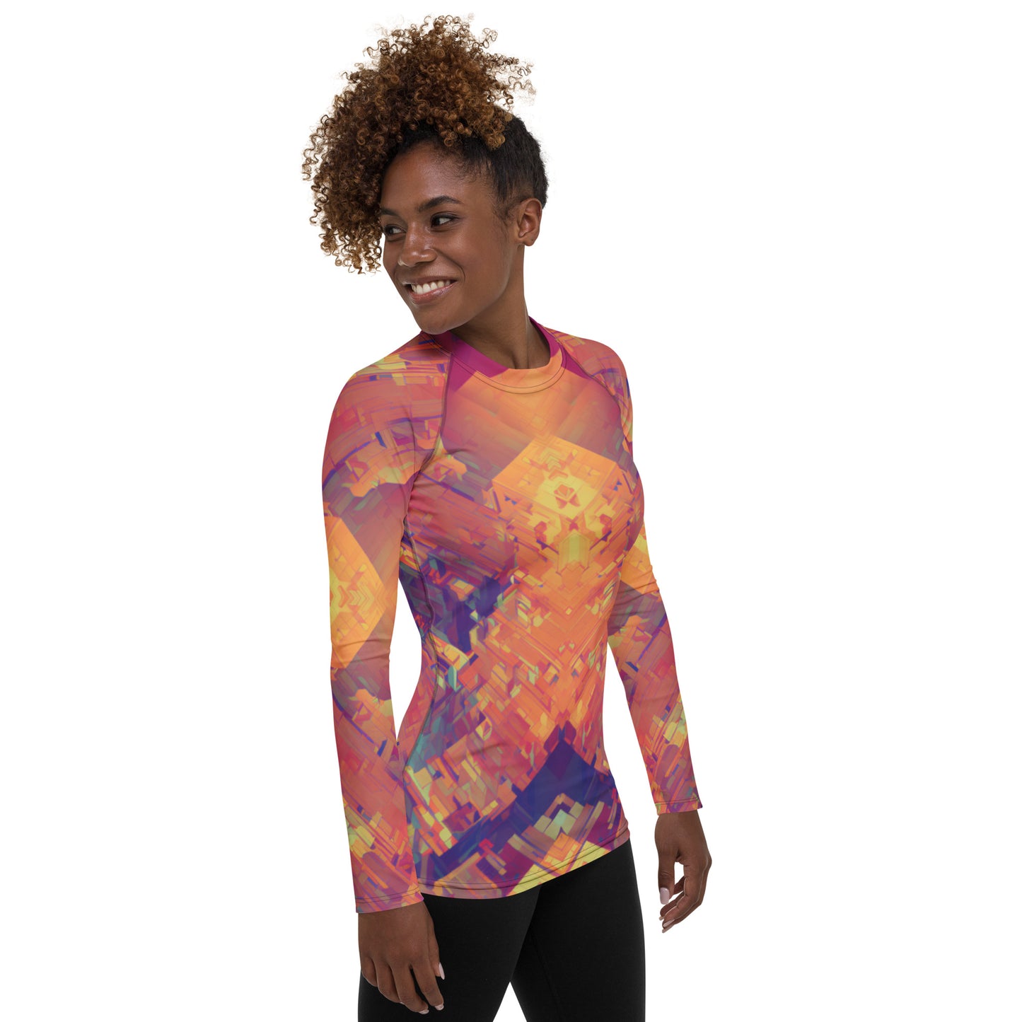 Retro Cube : Women's Rash Guard