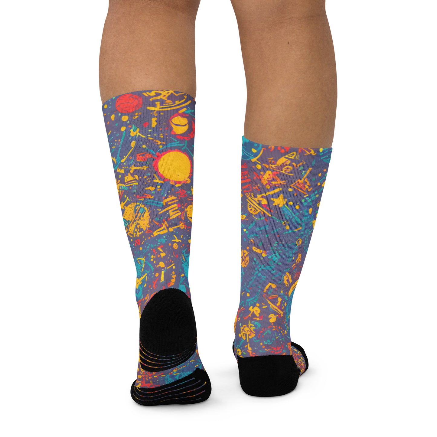 Abstract Golden : Basketball socks