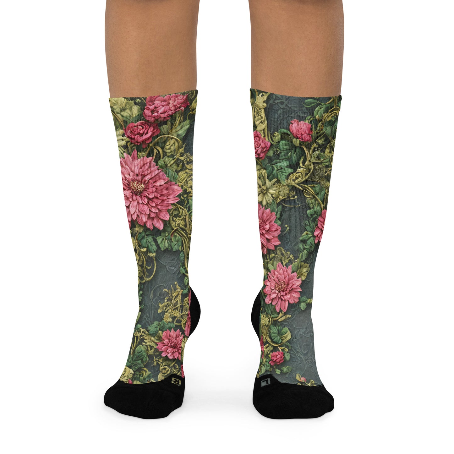 Classic Flowers Basketball socks