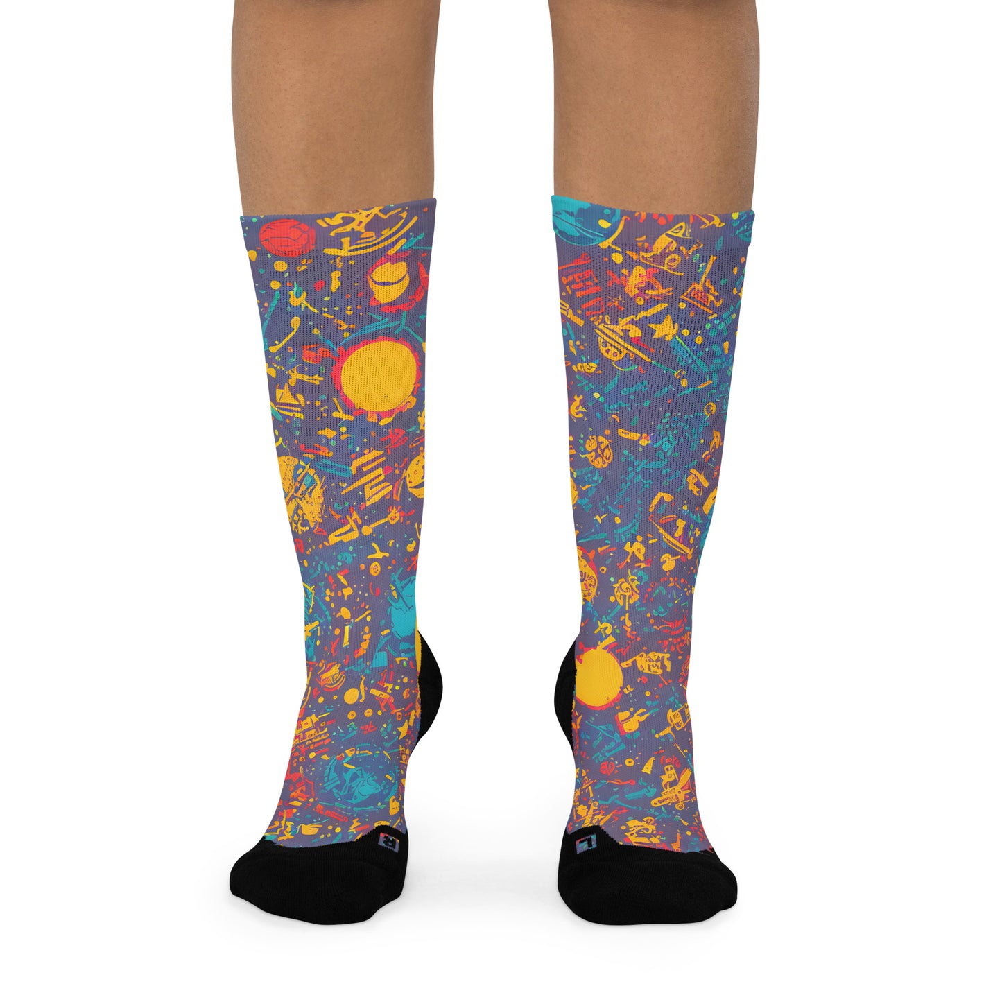 Abstract Golden : Basketball socks