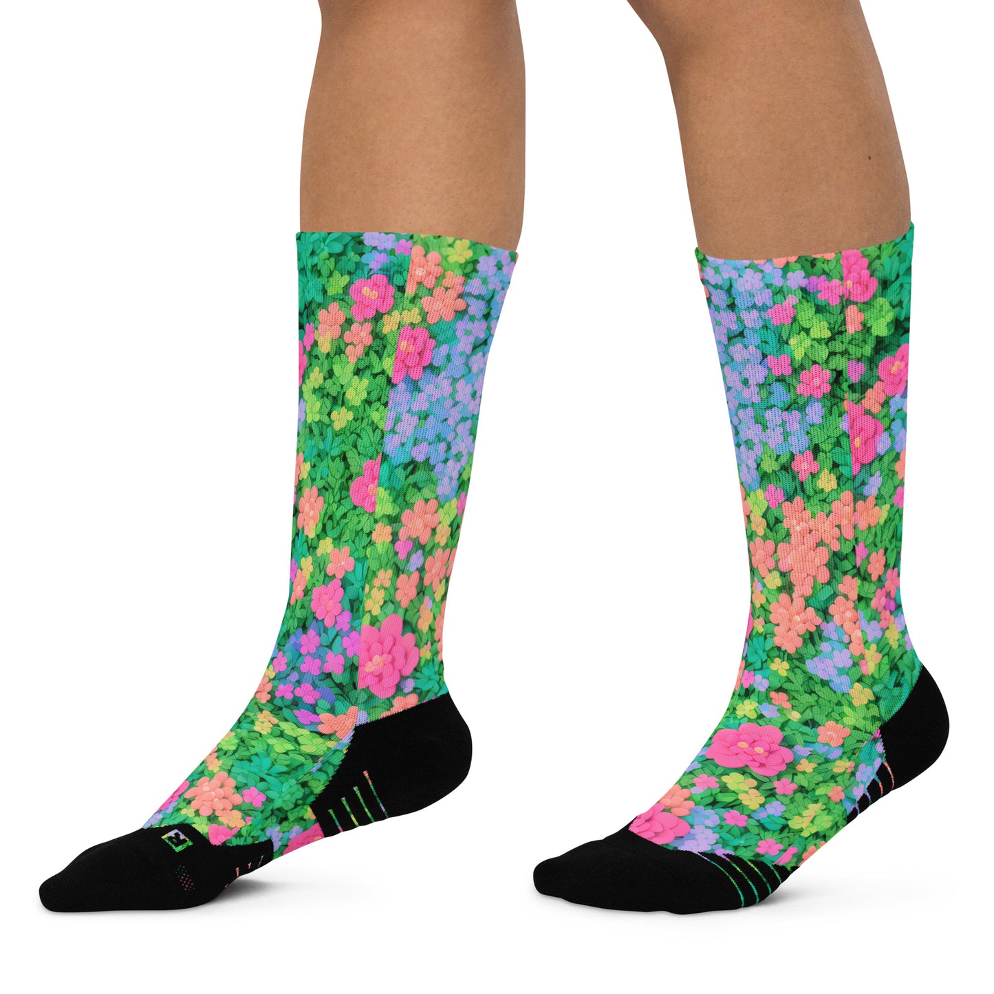 Light Floral : Basketball socks