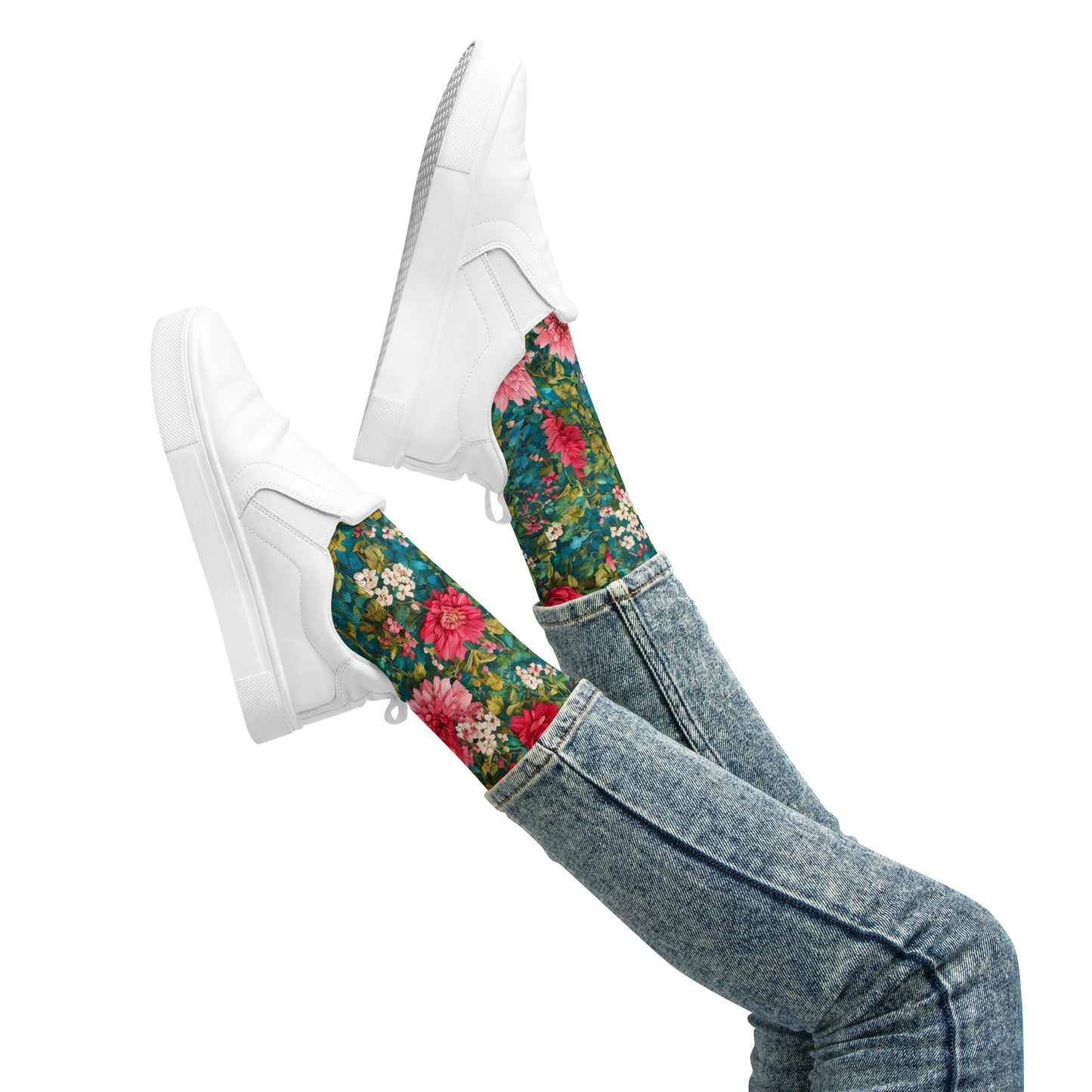 Vintage Flowers Basketball socks