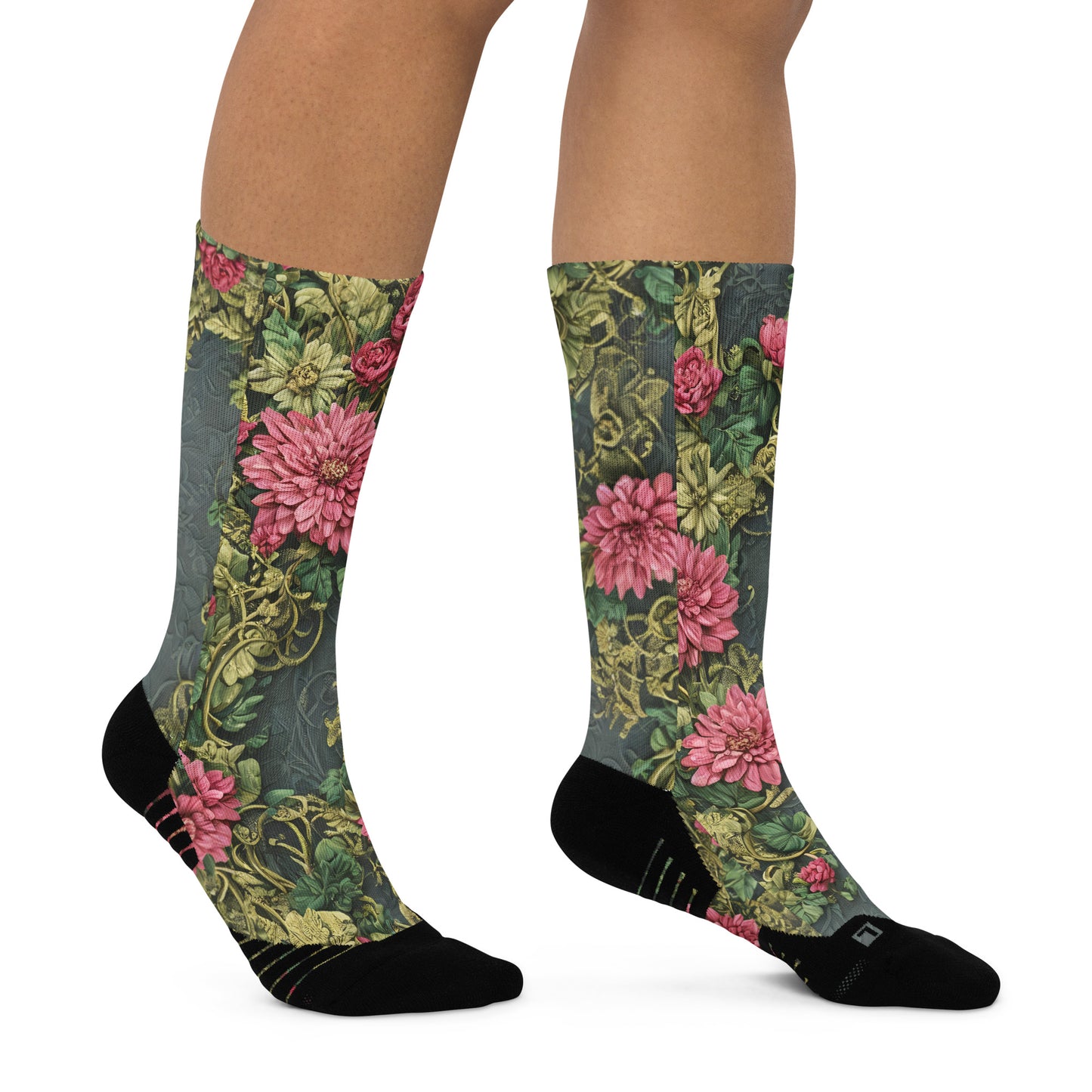 Classic Flowers Basketball socks