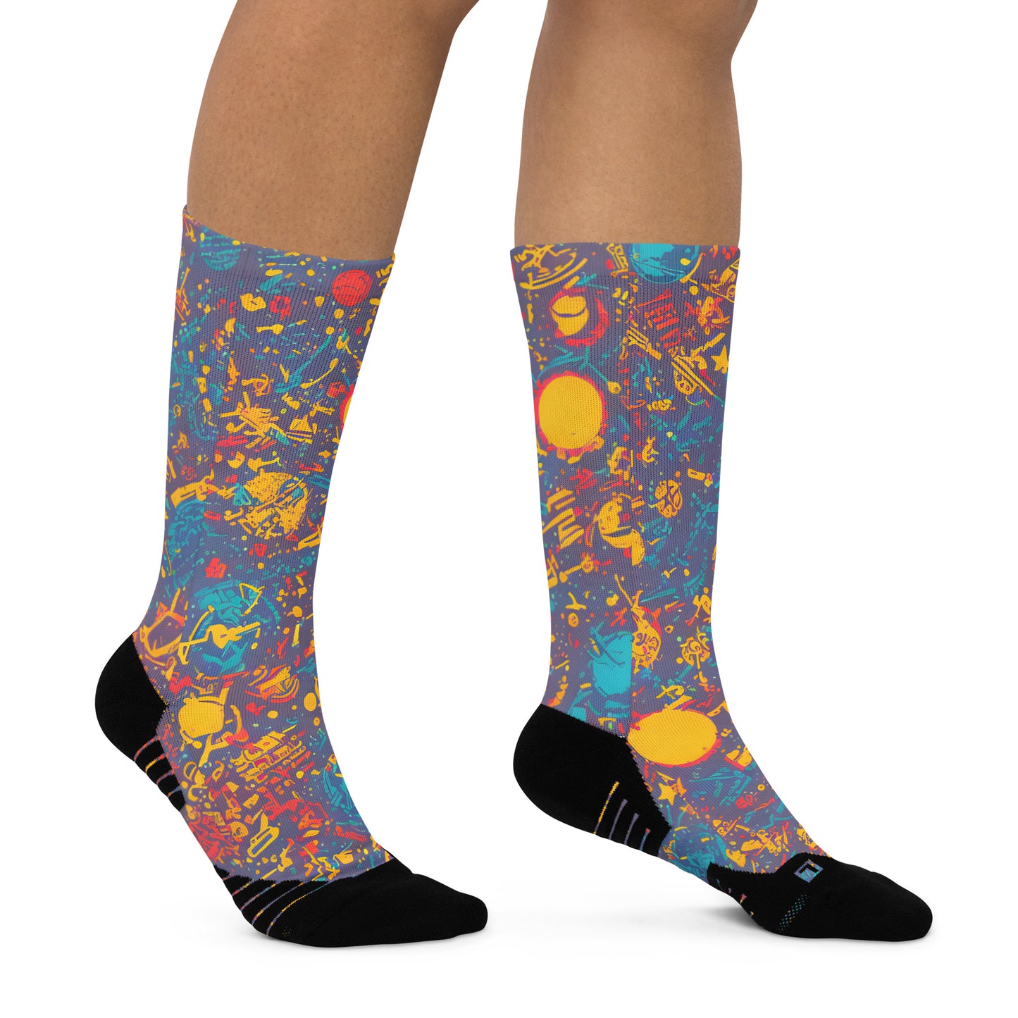Abstract Golden : Basketball socks