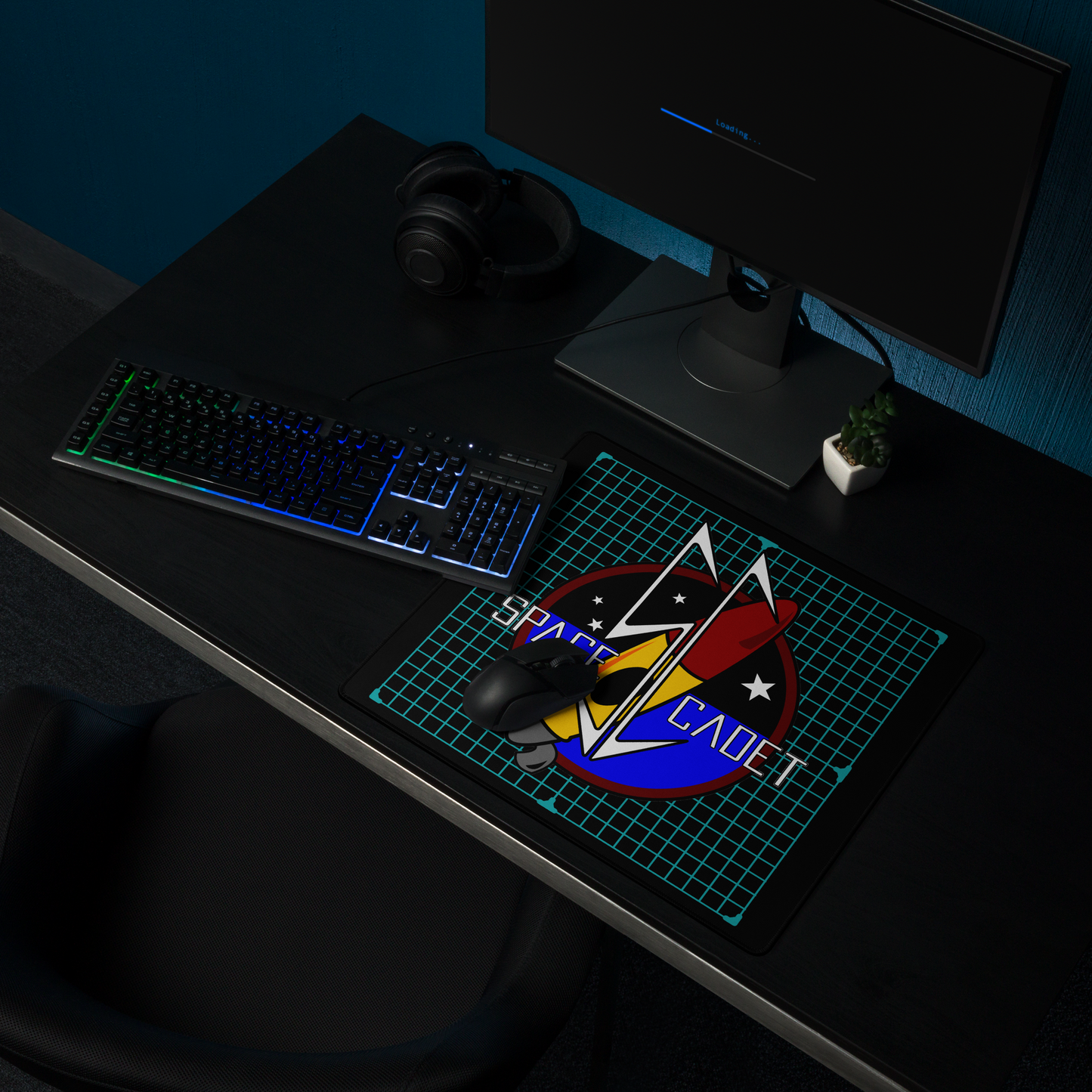 The Space Cadet Grid Gaming mouse pad
