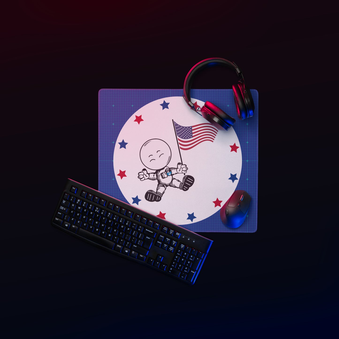 USA YAY! Space Cadet Gaming mouse pad