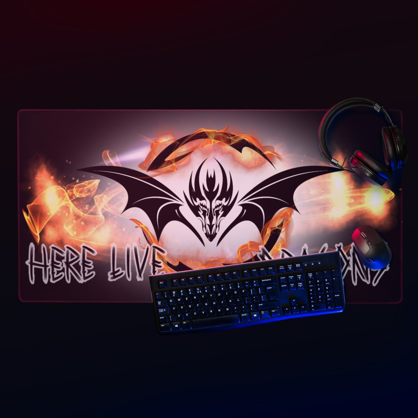 Dragons Game OF Thrones Style Celtic Gaming Mouse Pad