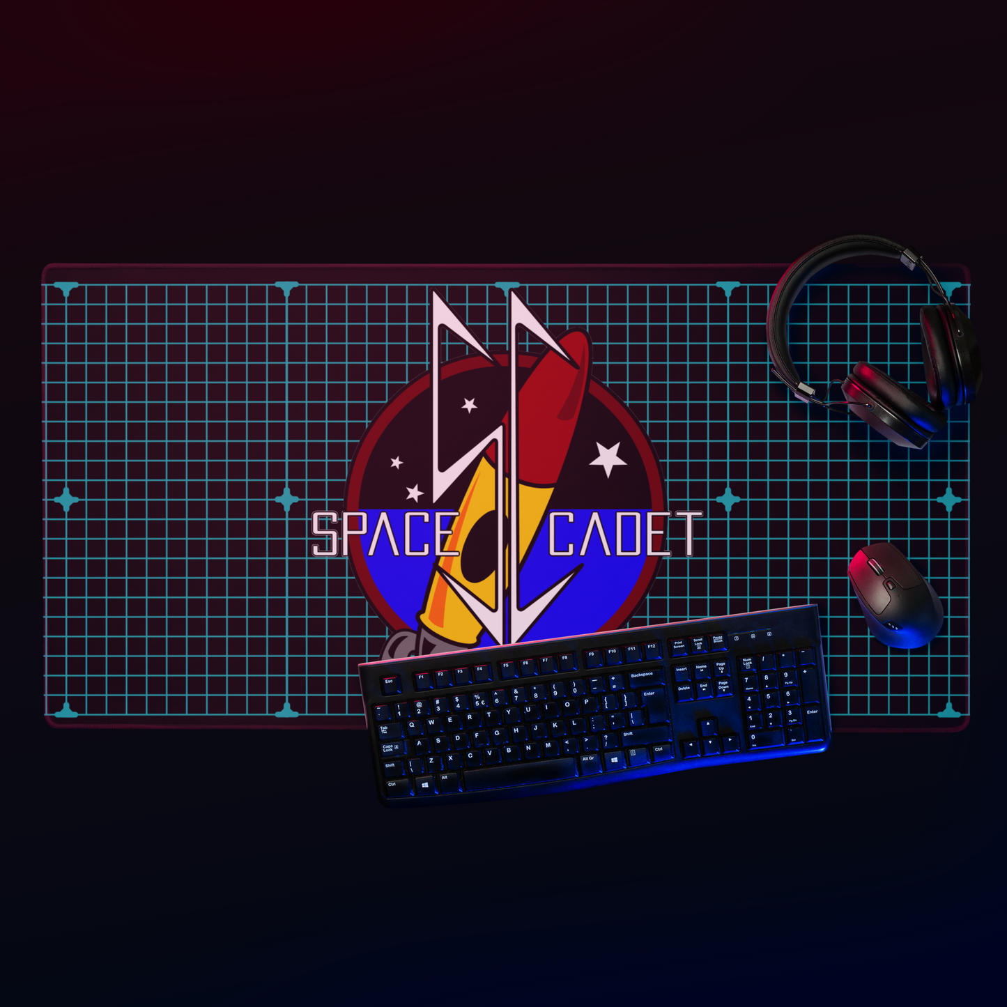 The Space Cadet Grid Gaming mouse pad