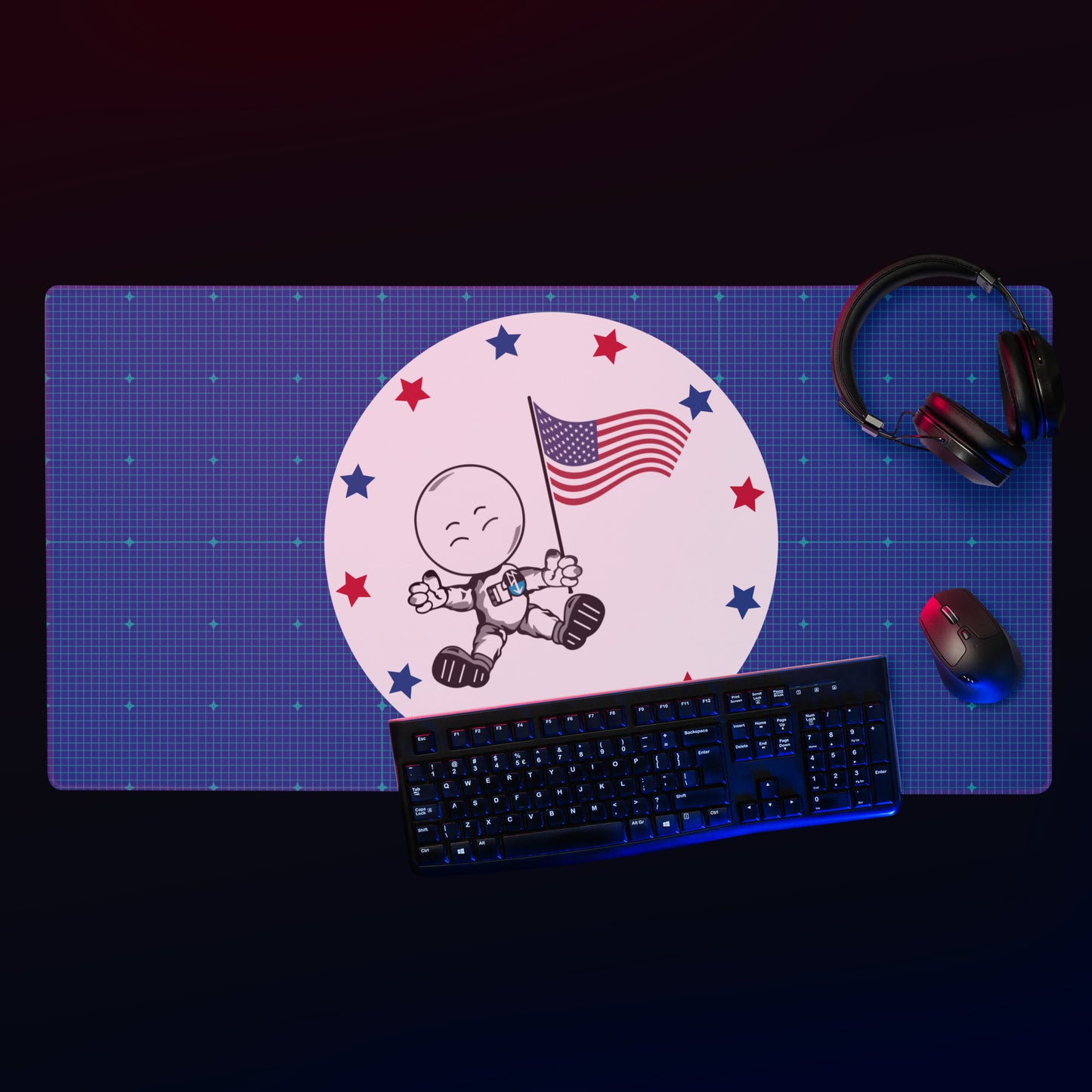 USA YAY! Space Cadet Gaming mouse pad