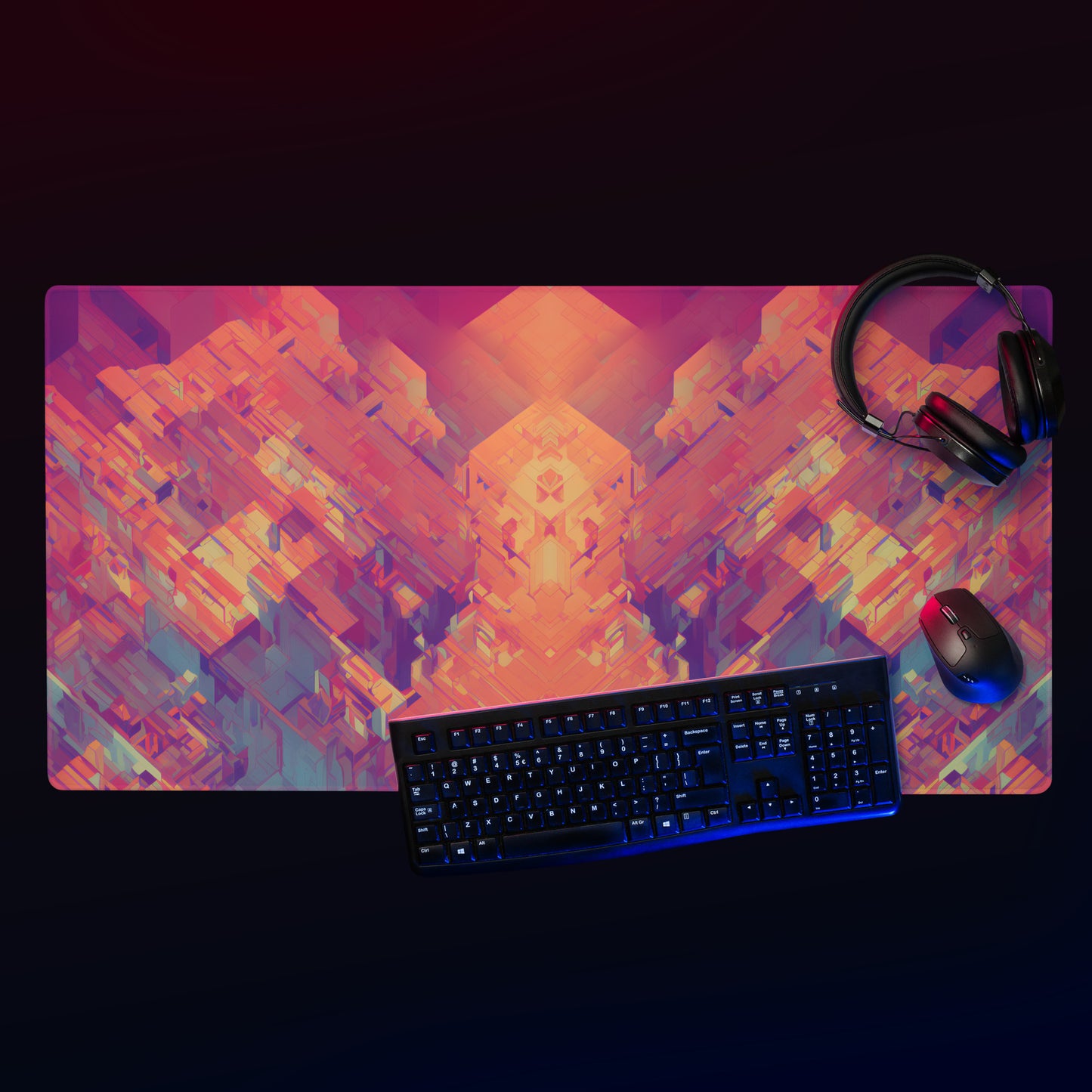Retro Cubist : Gaming mouse pad