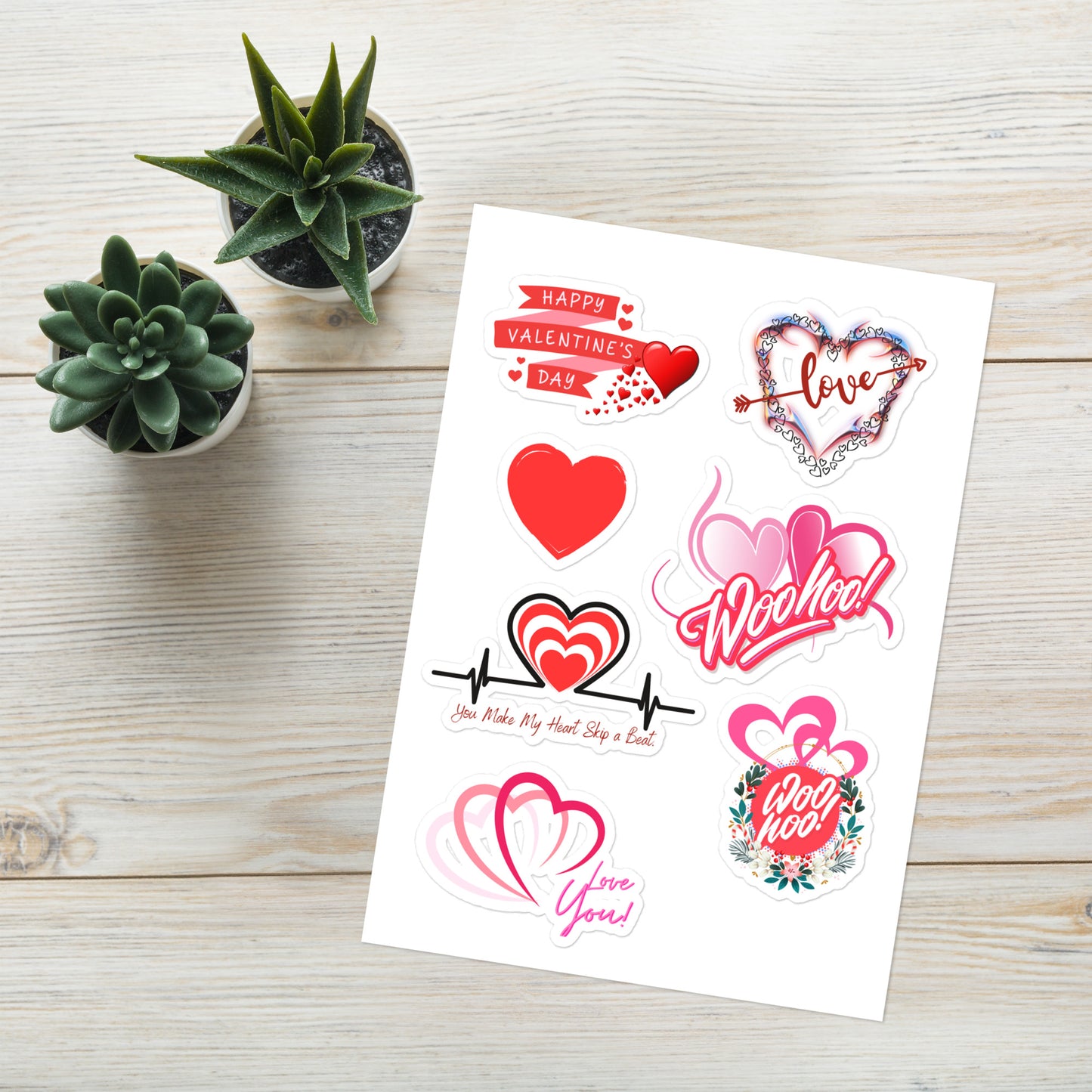 Valentines day and love days fun, unique and quality Sticker sheet 1