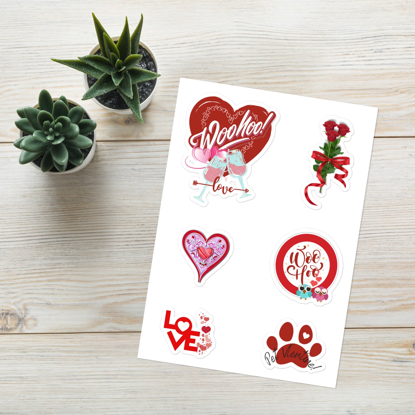 Valentines day and love days fun, unique and quality Sticker sheet 2