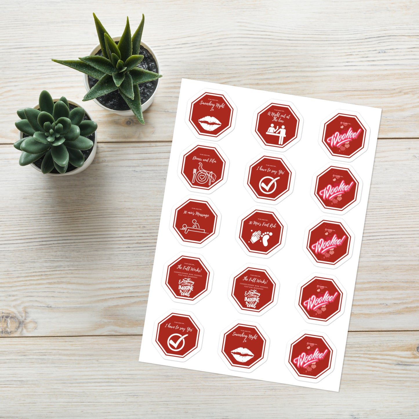 Valentines day and love days fun, unique and quality Sticker sheet 3