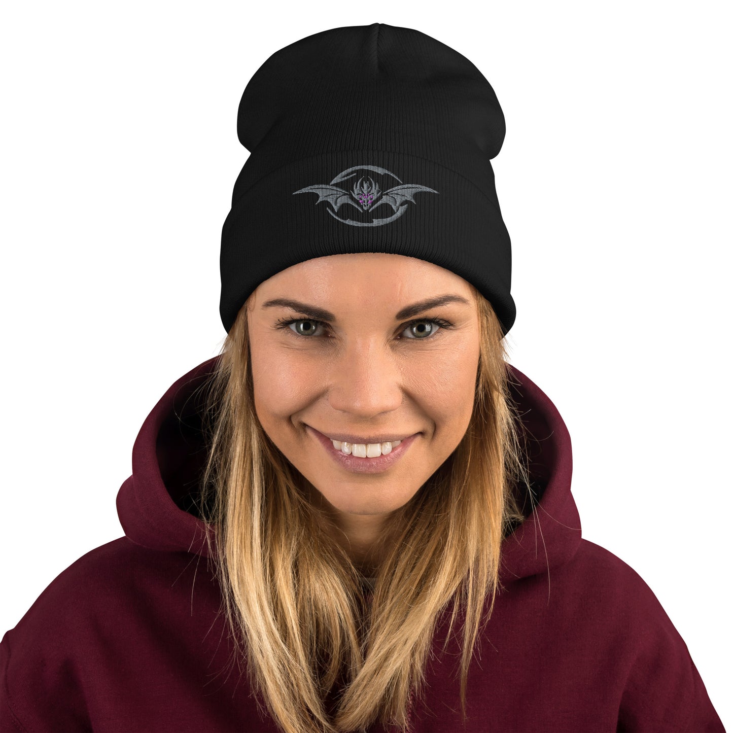 Here Live Dragons Embroidered Beanie