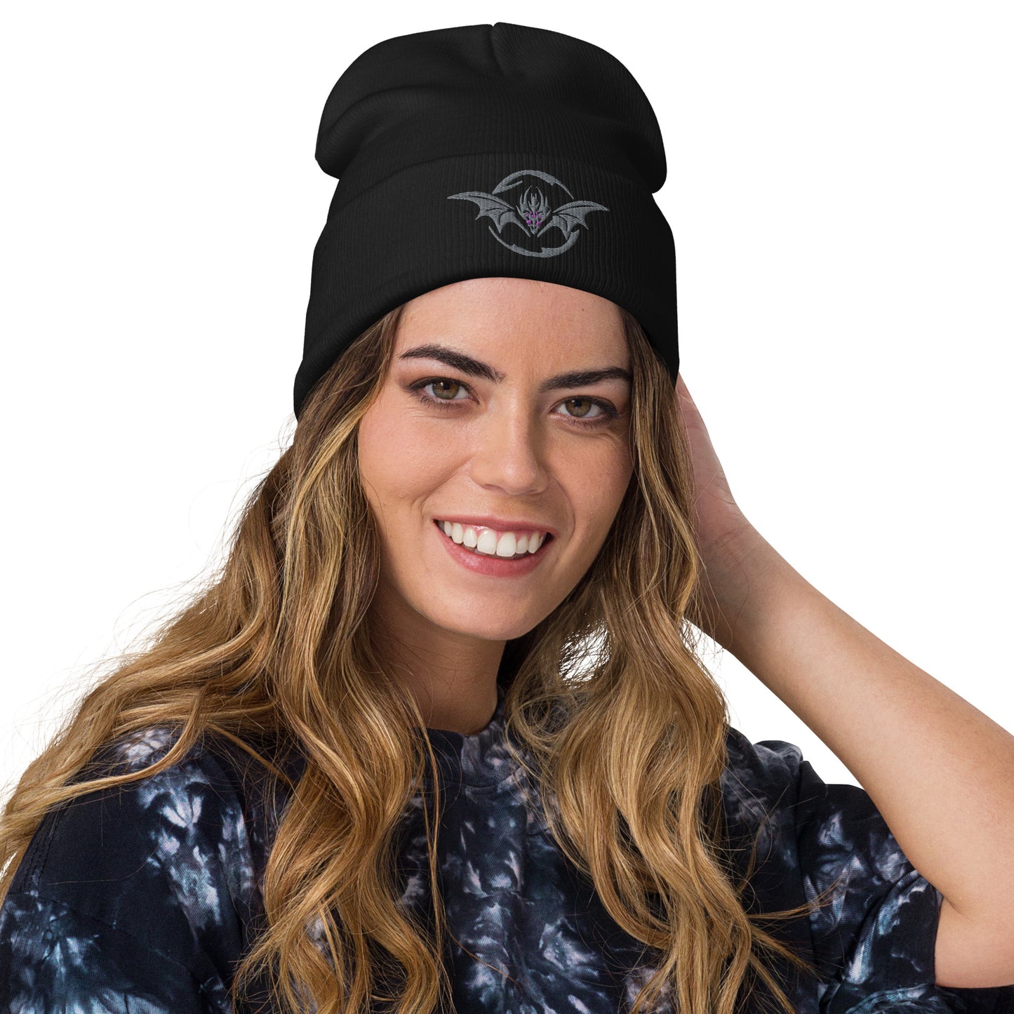 Here Live Dragons Embroidered Beanie