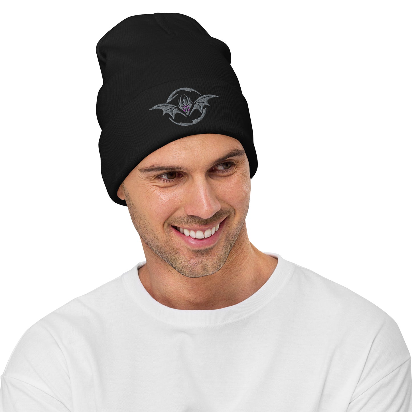 Here Live Dragons Embroidered Beanie