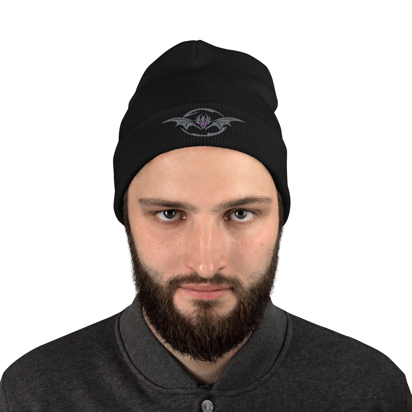 Here Live Dragons Embroidered Beanie