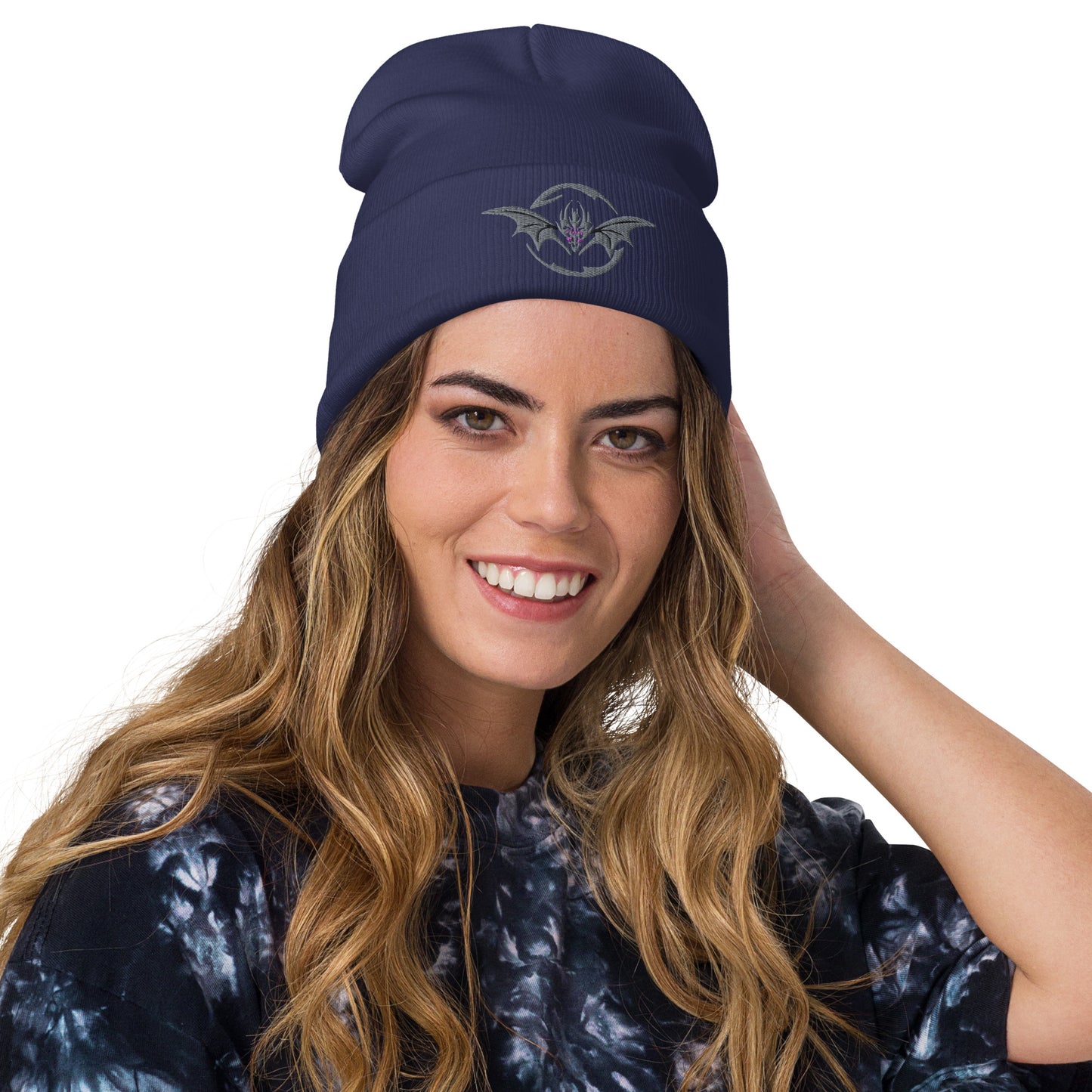 Here Live Dragons Embroidered Beanie