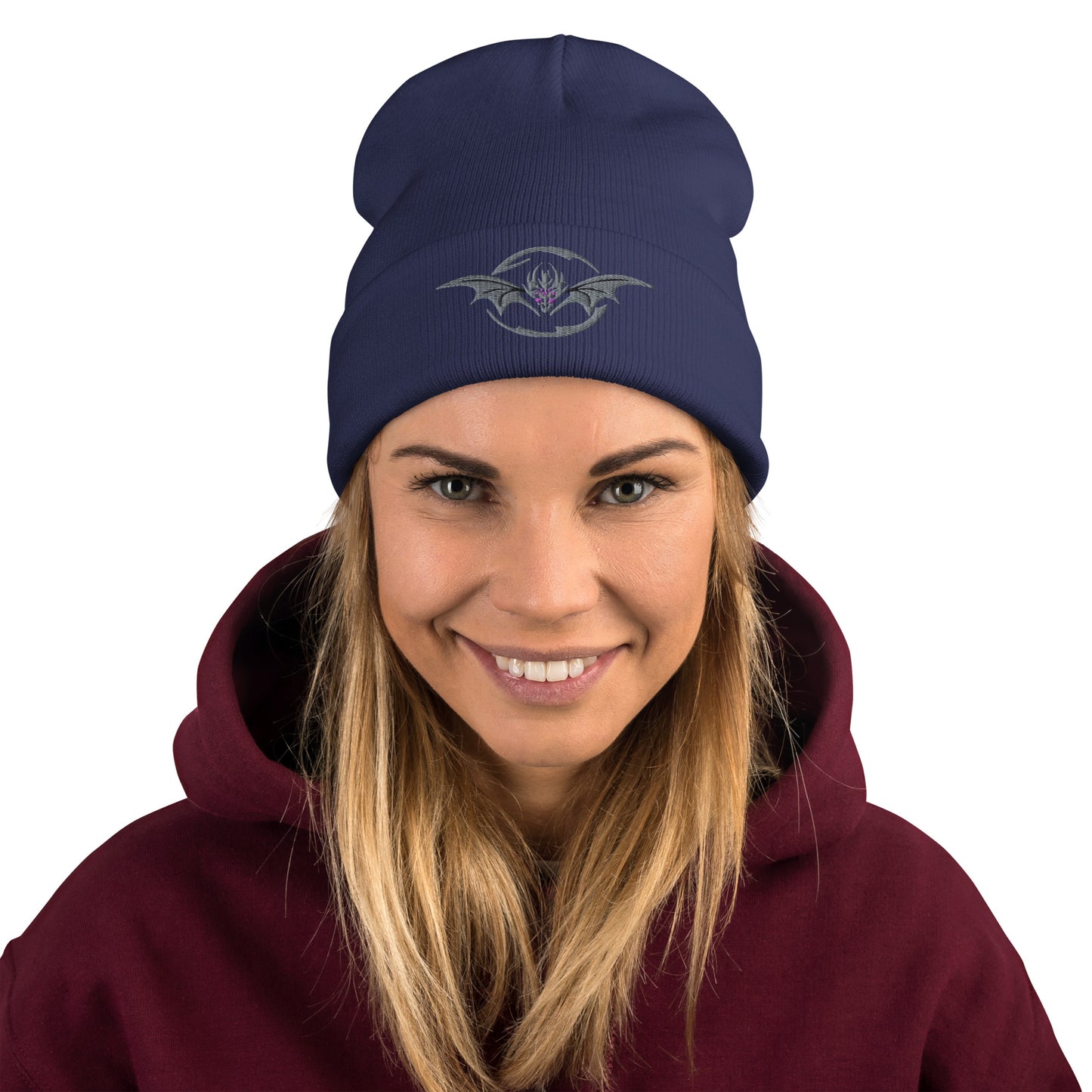 Here Live Dragons Embroidered Beanie