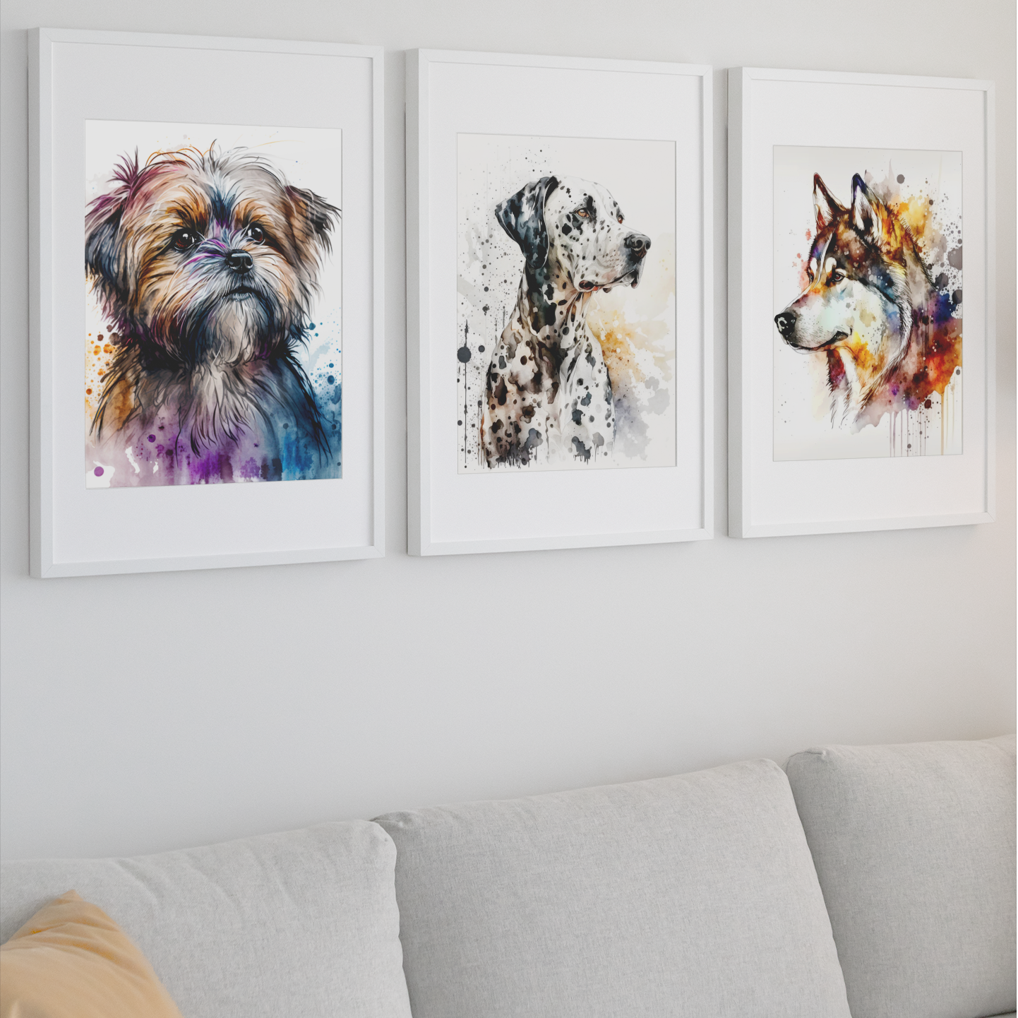Dalmatian Dog Watercolor Wood Prints