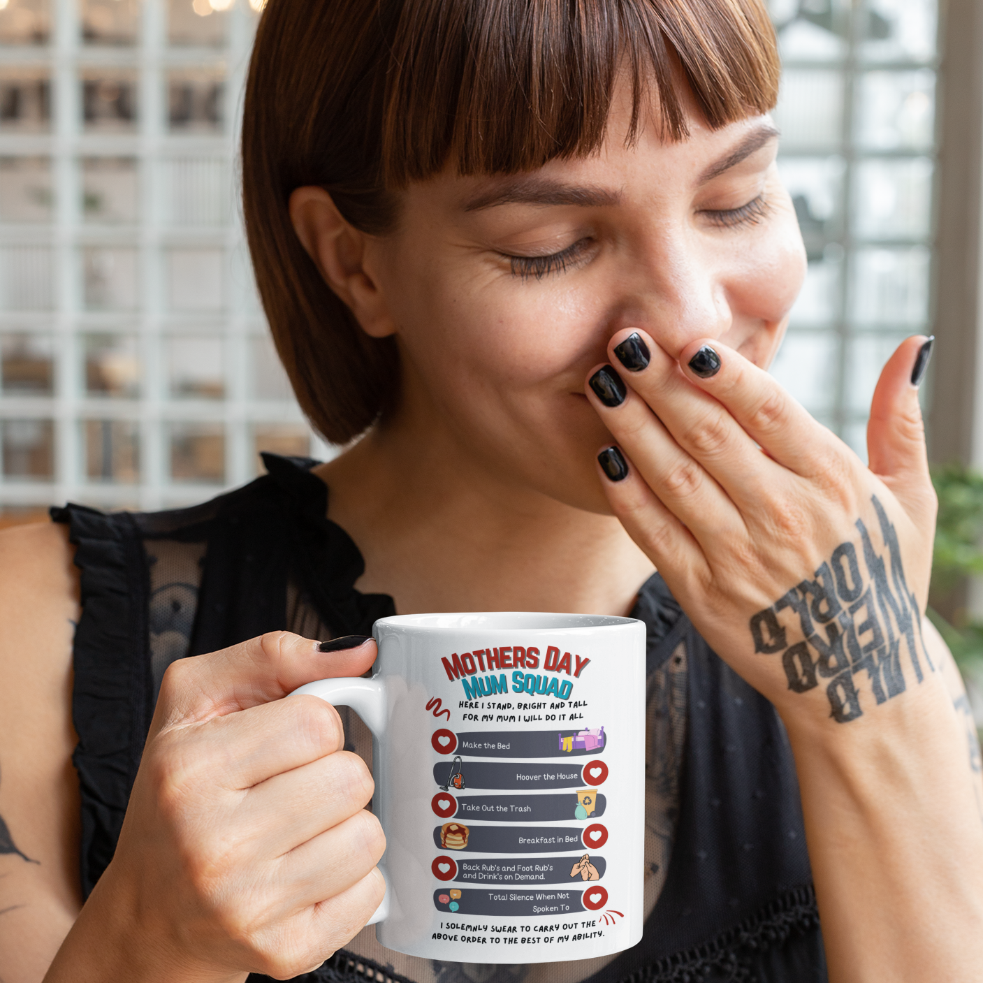 Mothers day, Mum Squad : White 11oz Ceramic Mug
