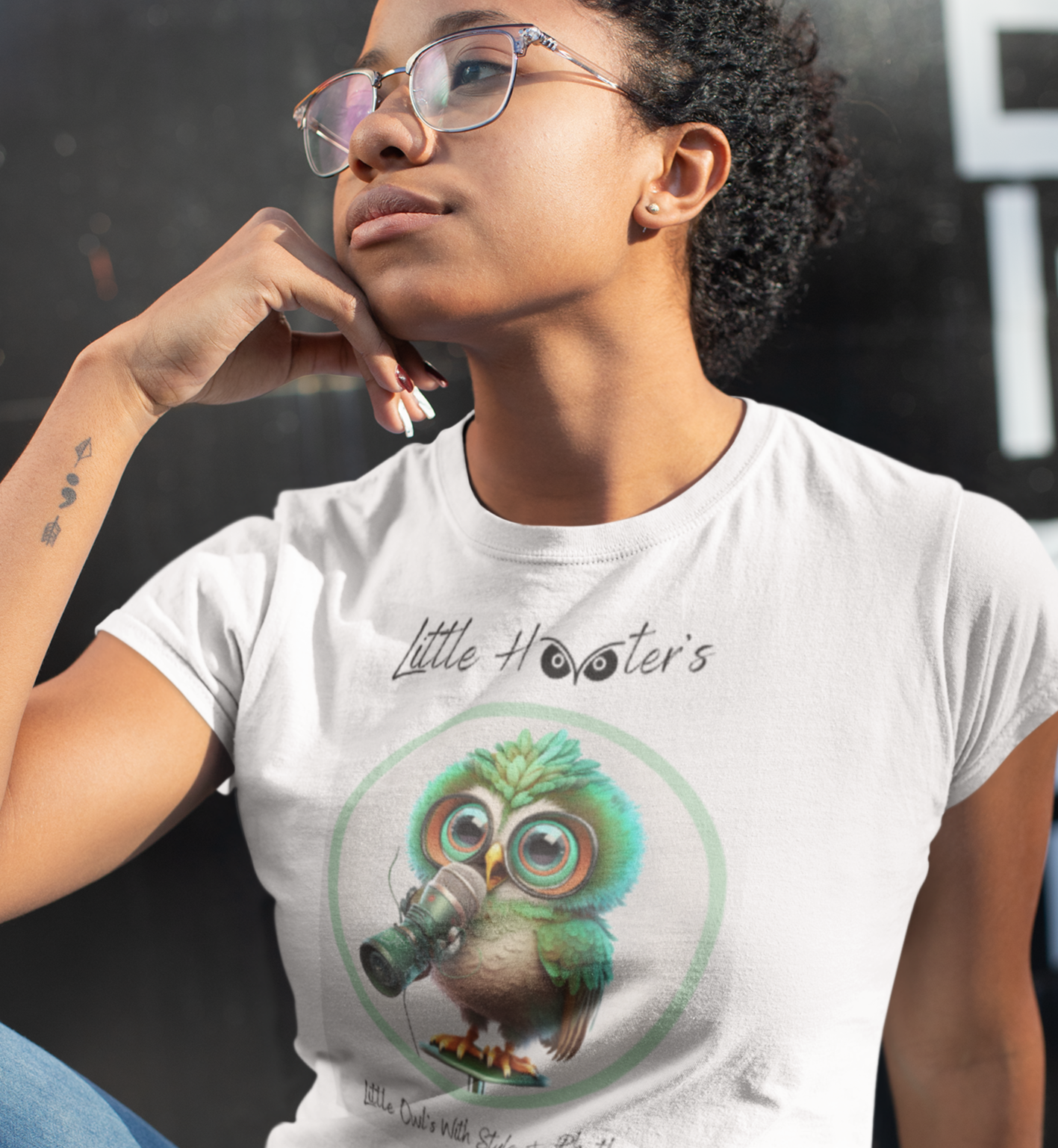 Tiney Hooters Pip , Owl's : Women's short sleeve t-shirt