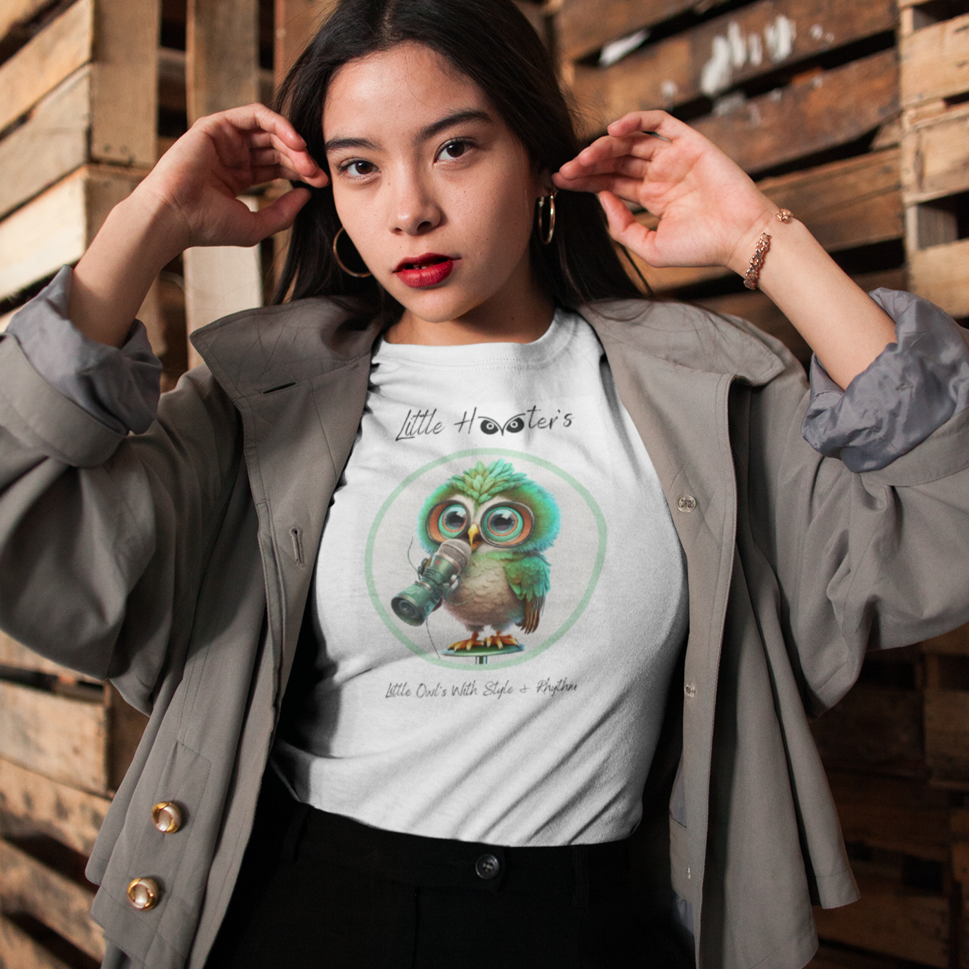Tiney Hooters Pip , Owl's : Women's short sleeve t-shirt