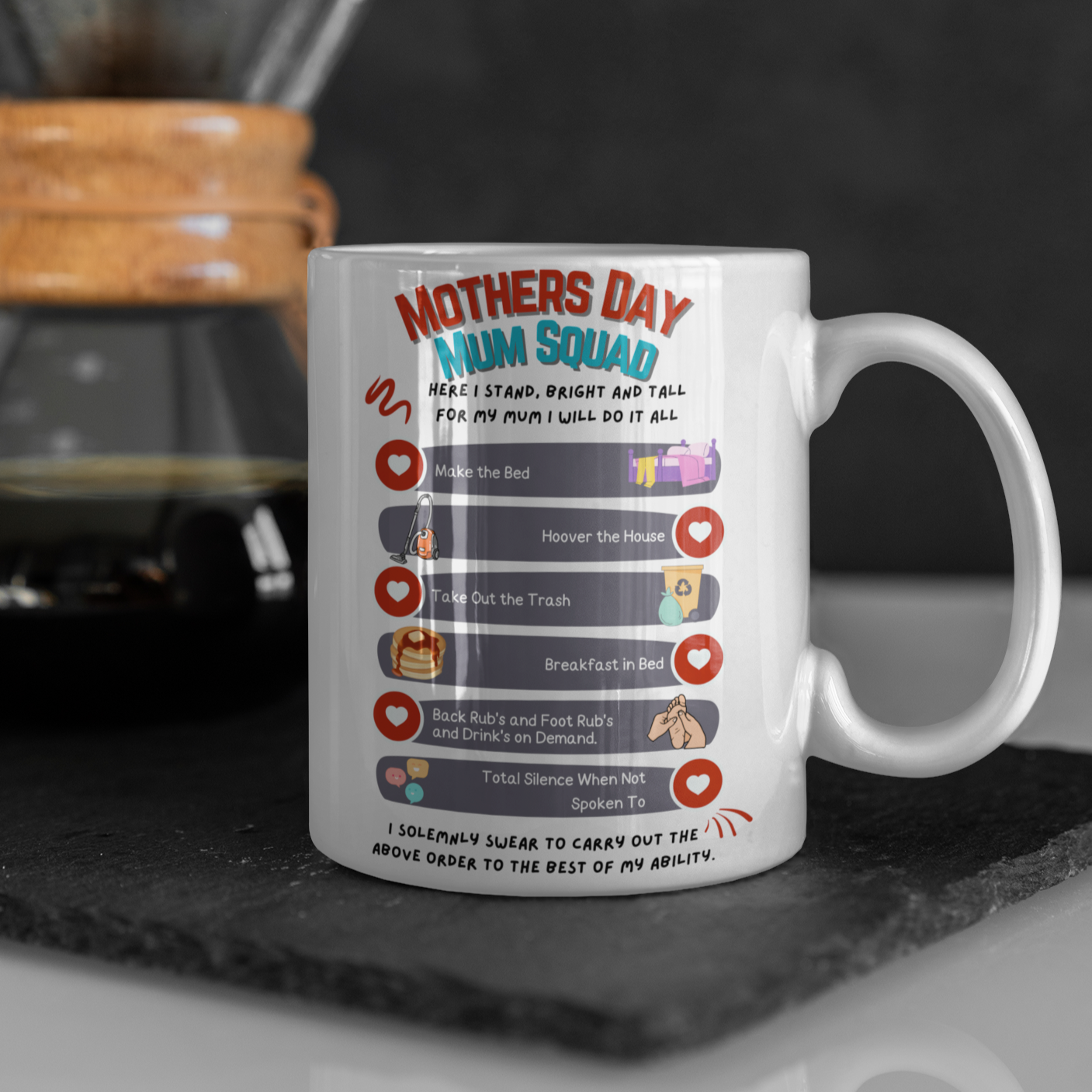 Mothers day, Mum Squad : White 11oz Ceramic Mug