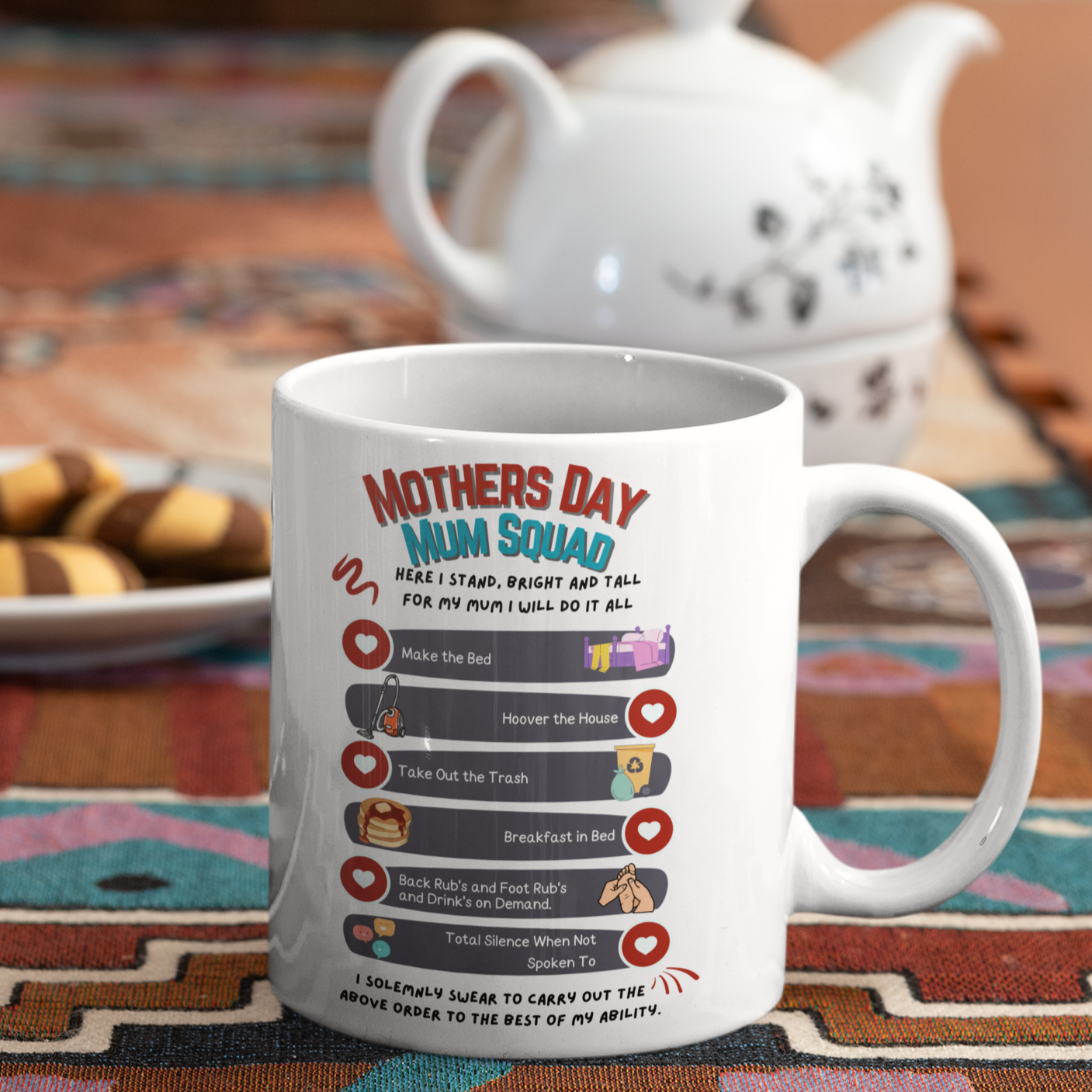 Mothers day, Mum Squad : White 11oz Ceramic Mug