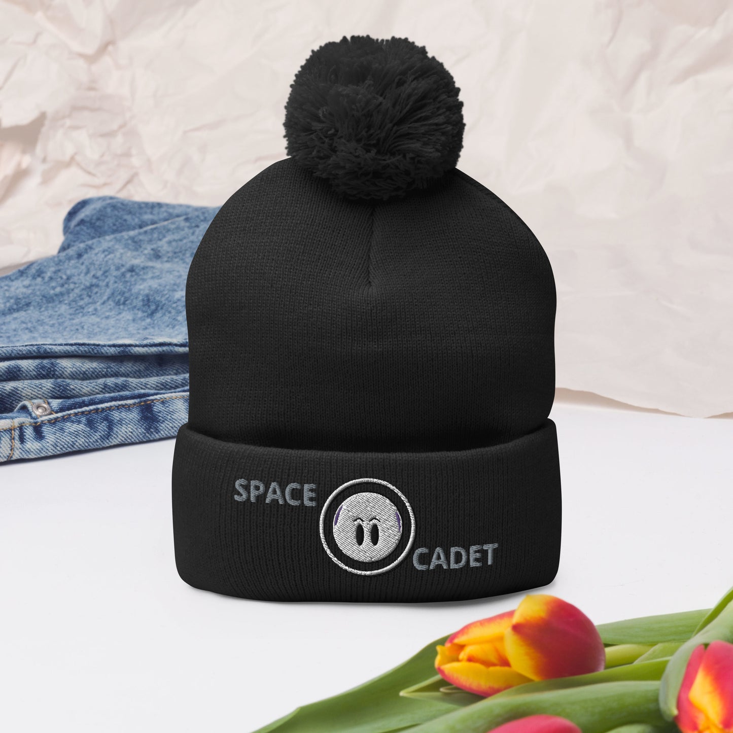 Space Cadet Pom-Pom Beanie