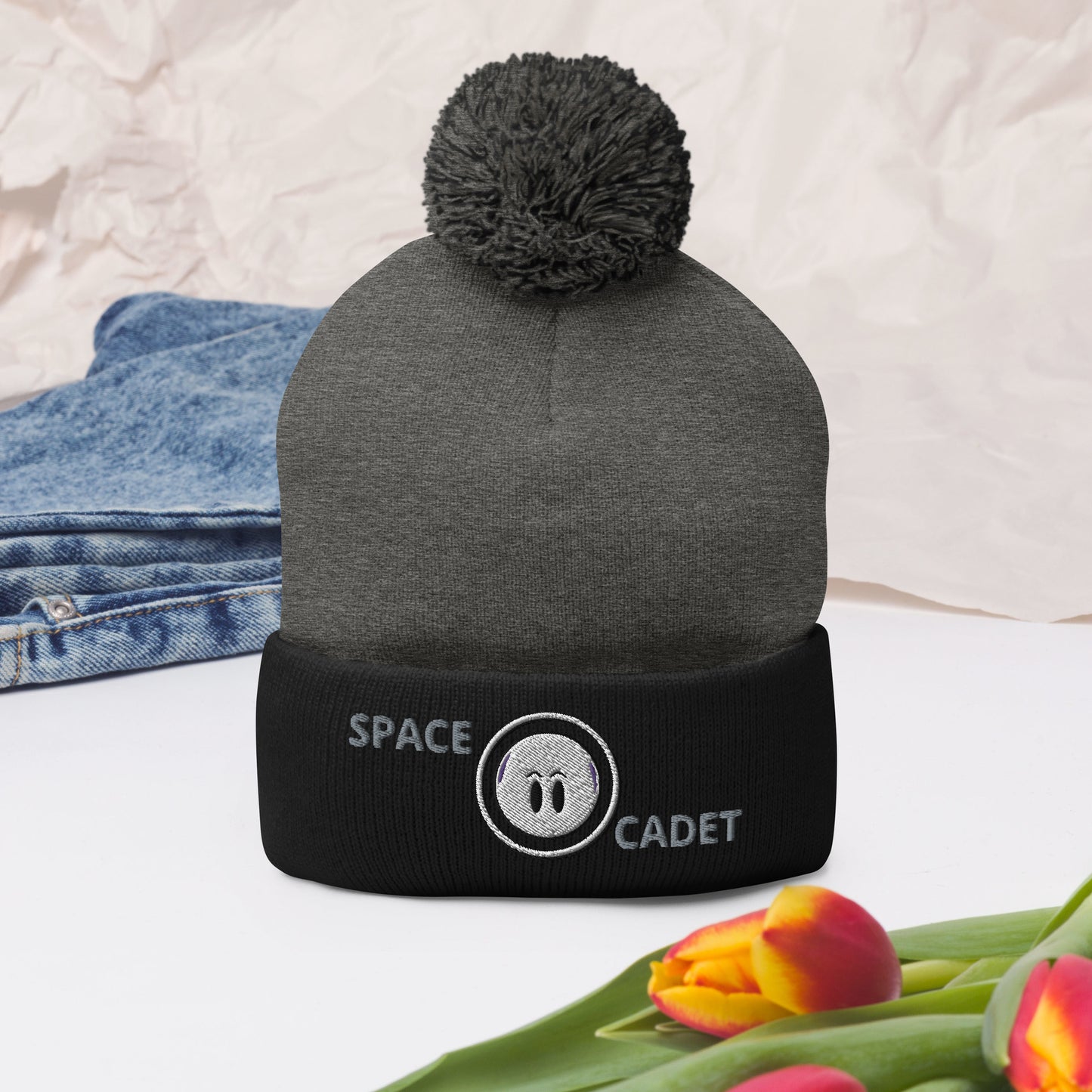 Space Cadet Pom-Pom Beanie