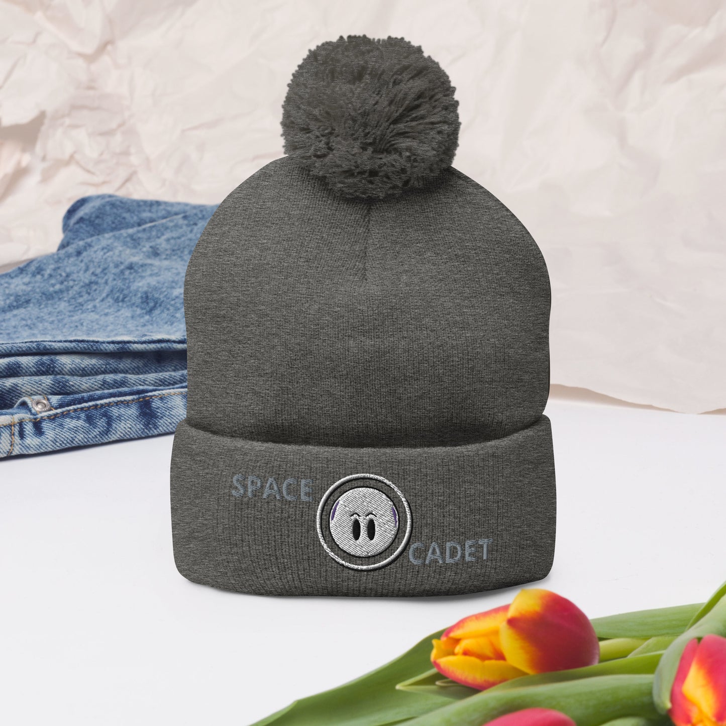 Space Cadet Pom-Pom Beanie