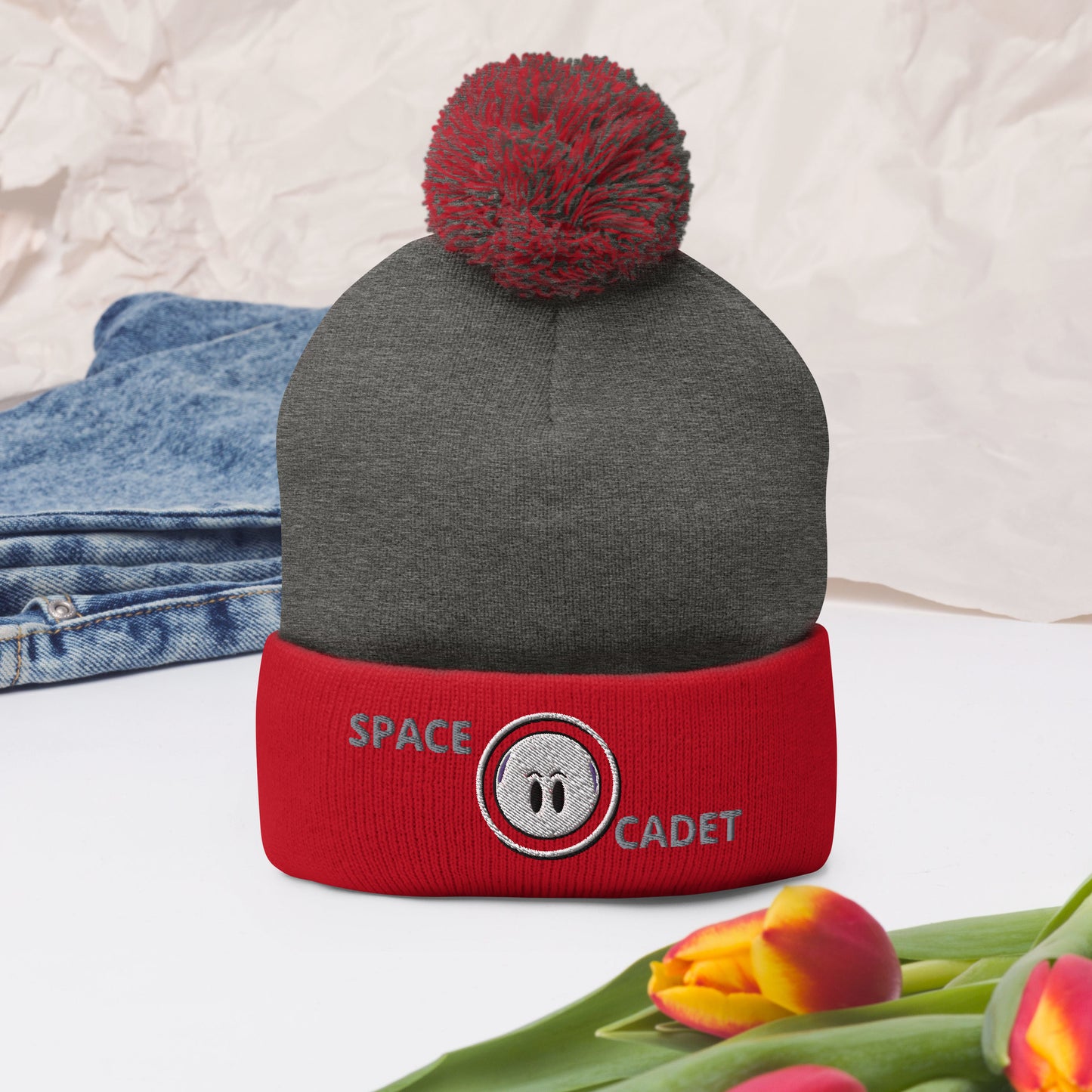 Space Cadet Pom-Pom Beanie