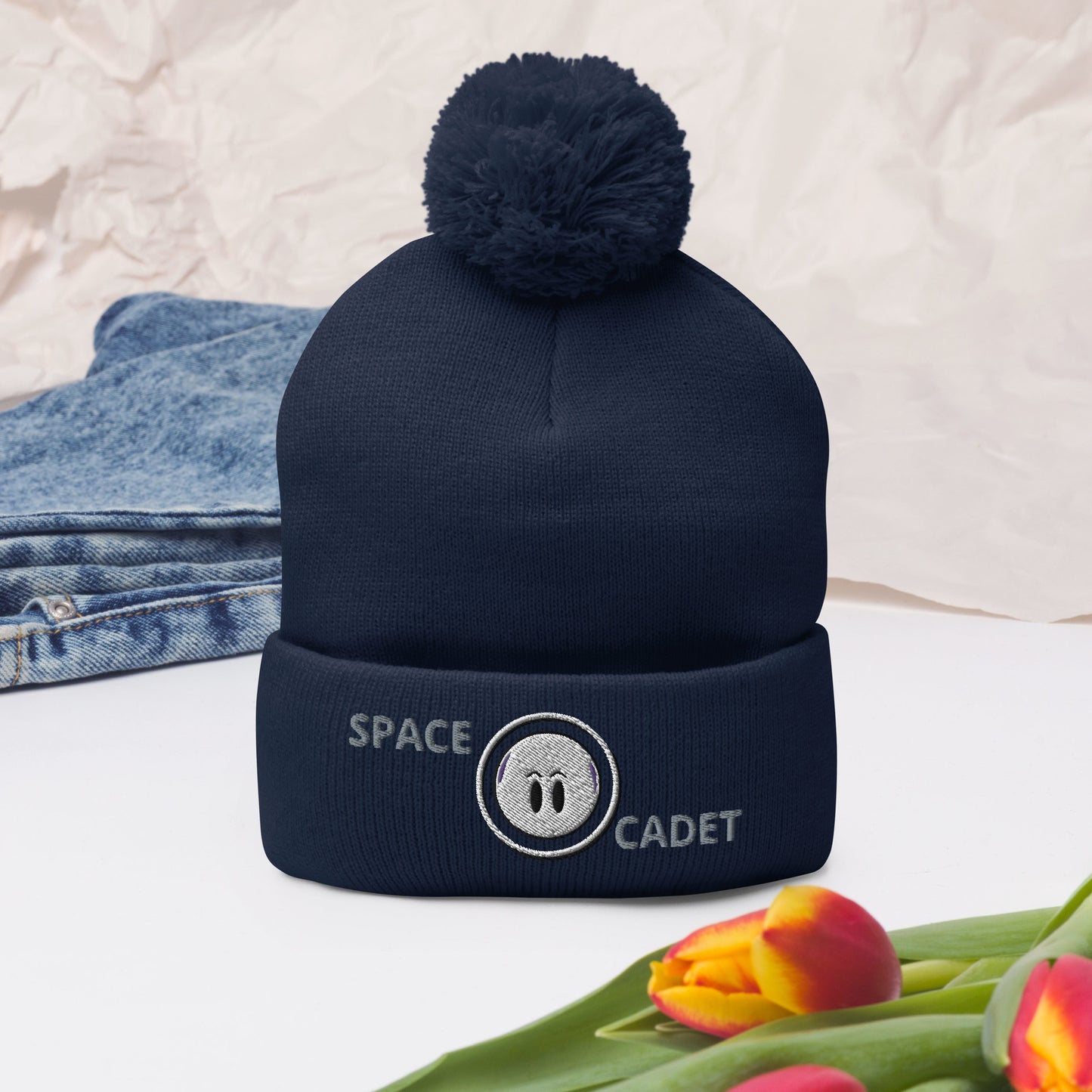Space Cadet Pom-Pom Beanie