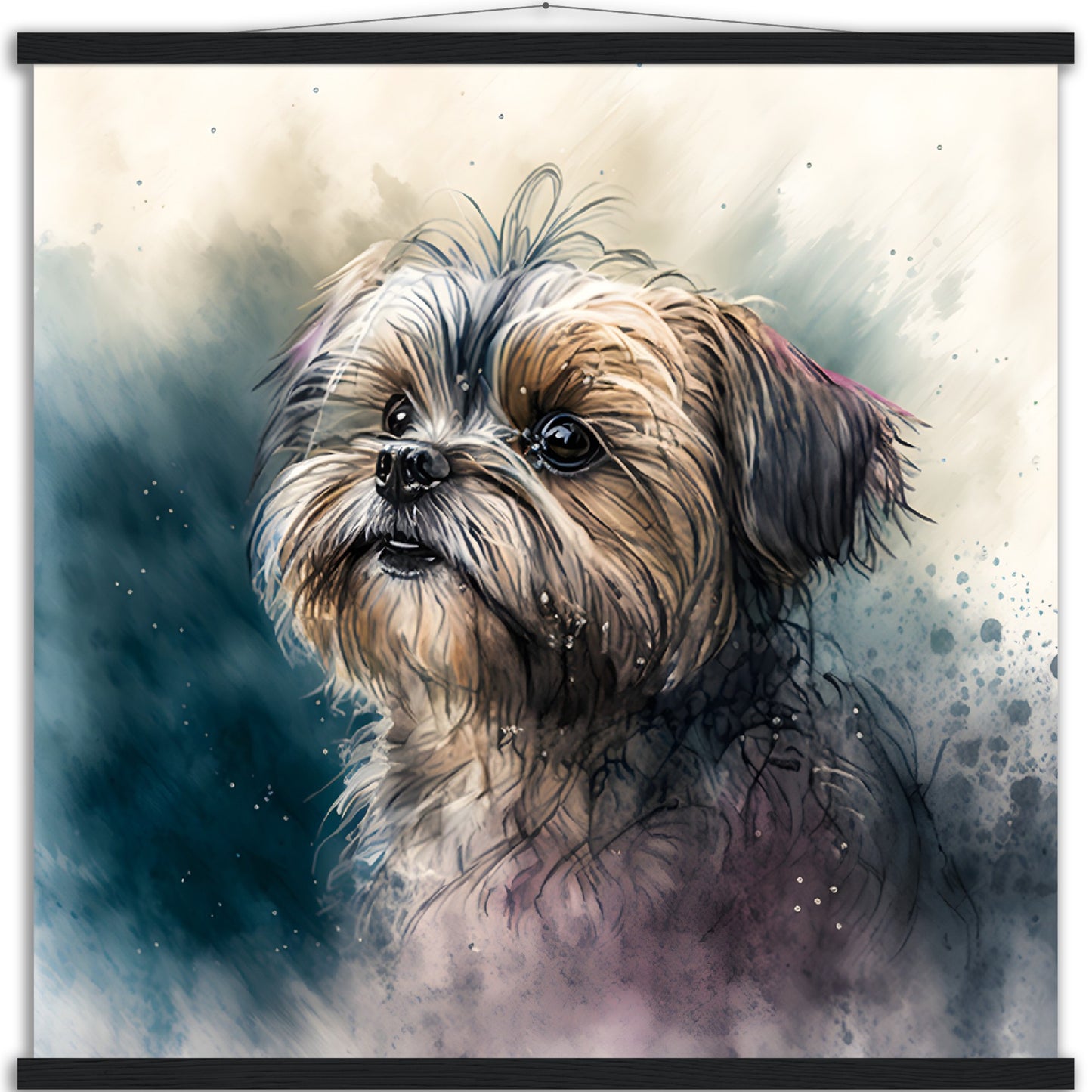 Shorkie (c) Watercolor Premium Matte Paper Poster with Hanger
