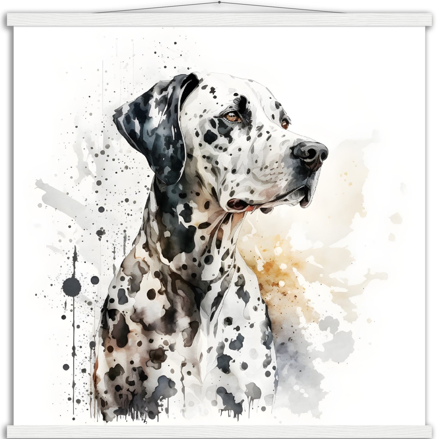 Dalmation (b) Dog Watercolor Premium Matte Paper Poster with Hanger