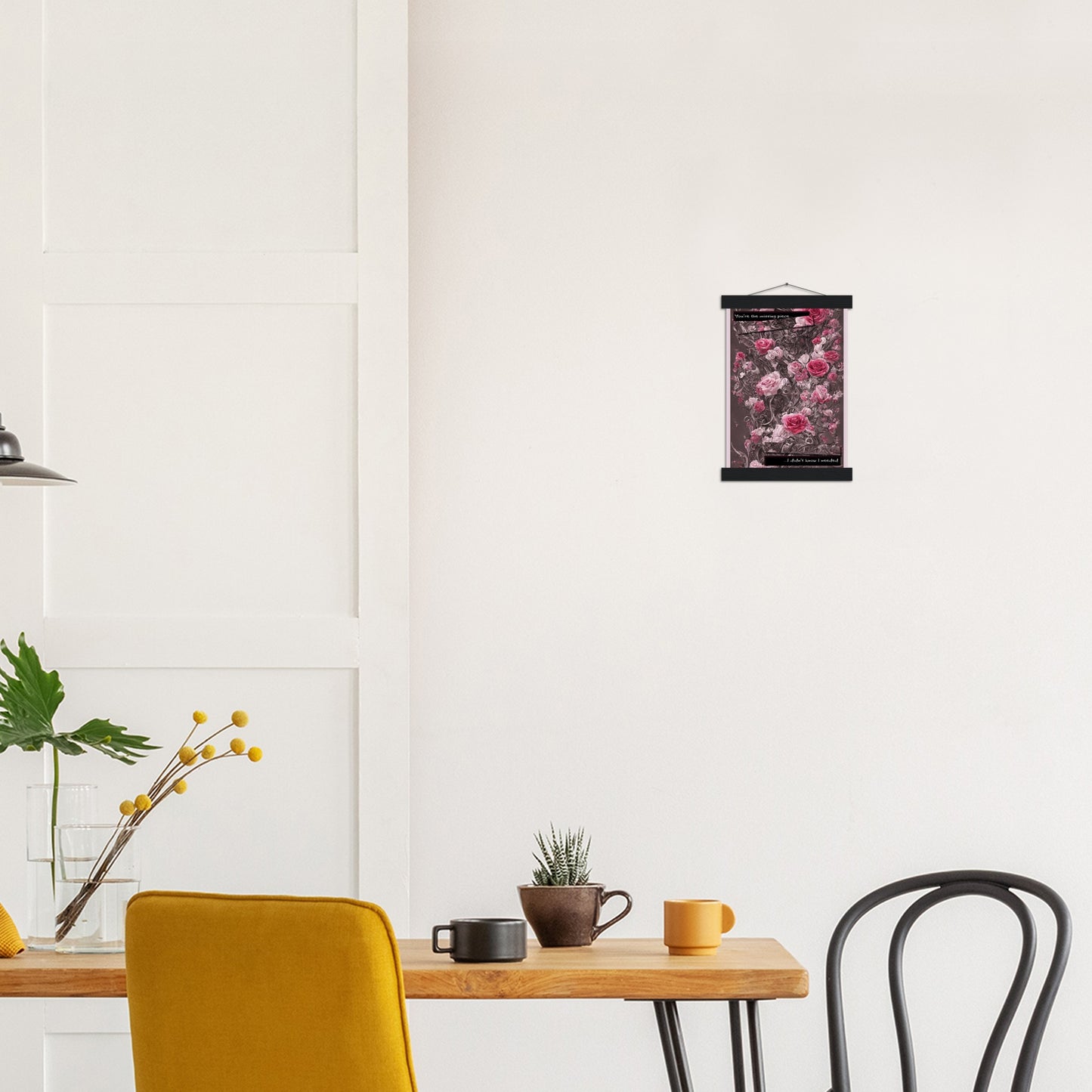 "You're the missing piece I didn't know I needed." Traditional Rose Premium Matte Paper Poster & Hanger