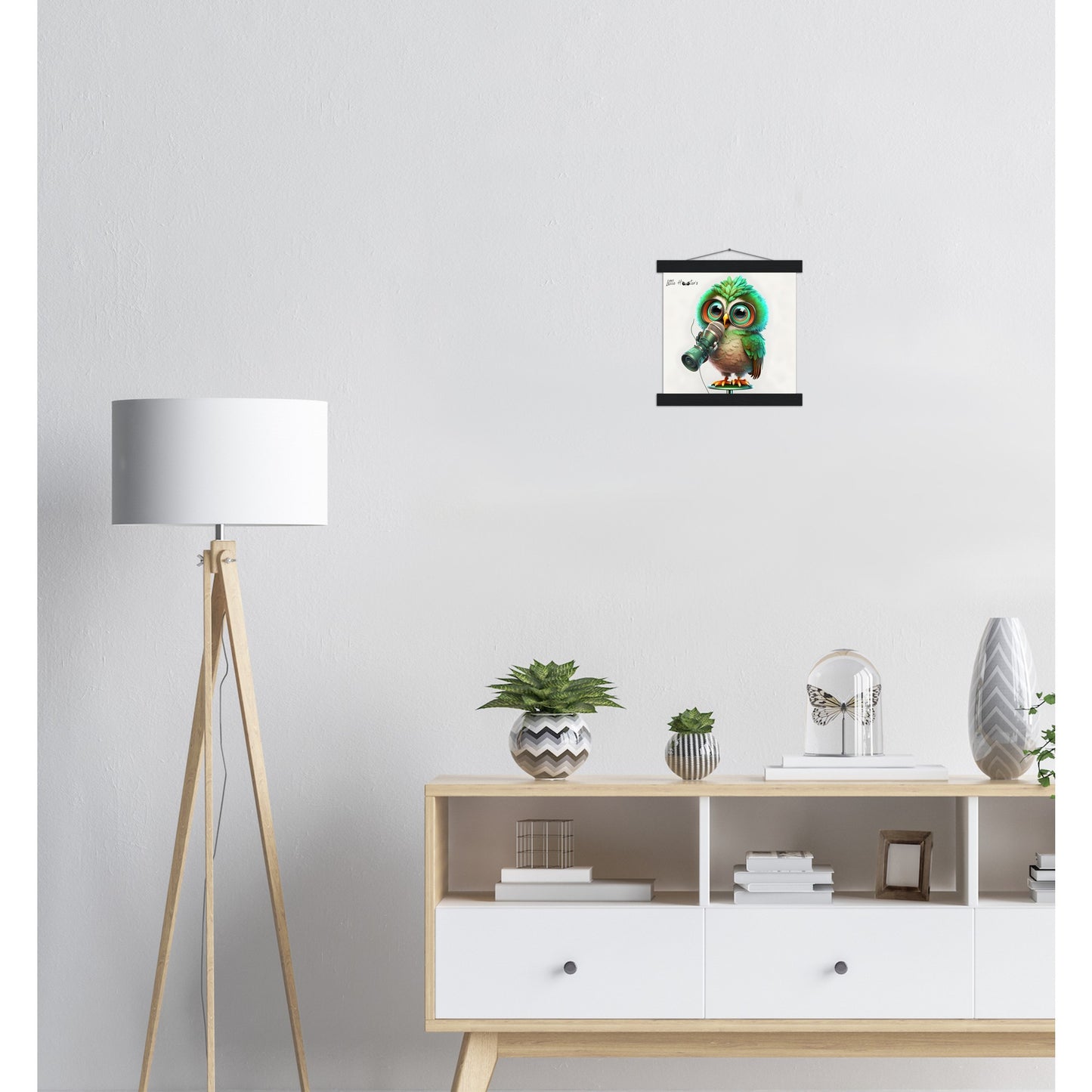 Chip, Little Hooters Owl : Premium Matte Paper Poster with Hanger