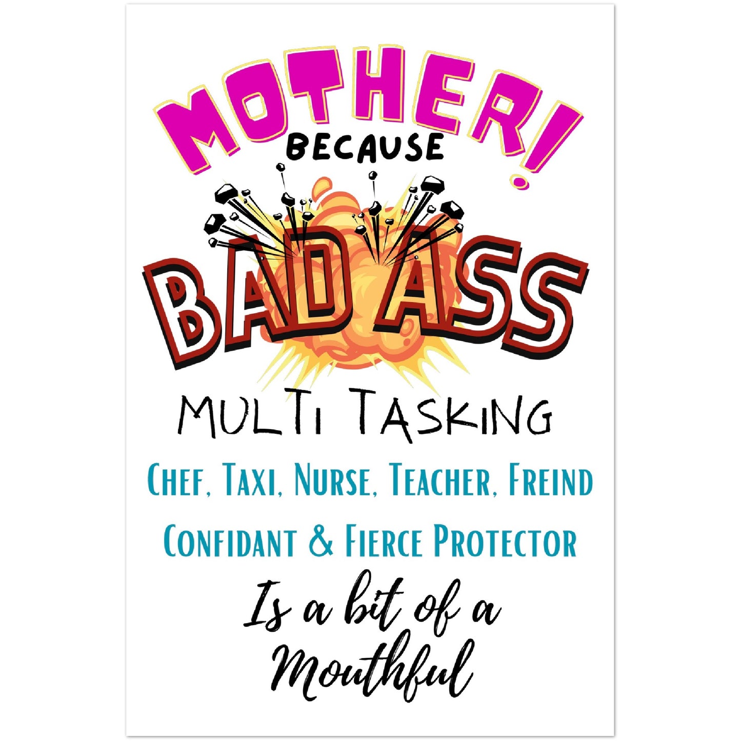 Foam Portrait : Mothers day, Mother is a Badd Ass.