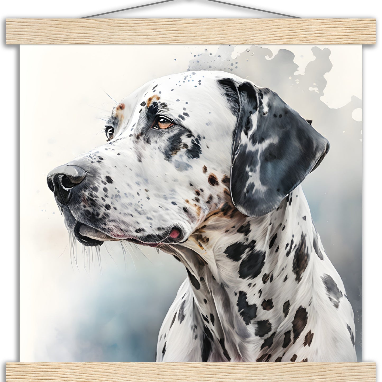 Dalmation Dog (c) Watercolor Premium Matte Paper Poster with Hanger