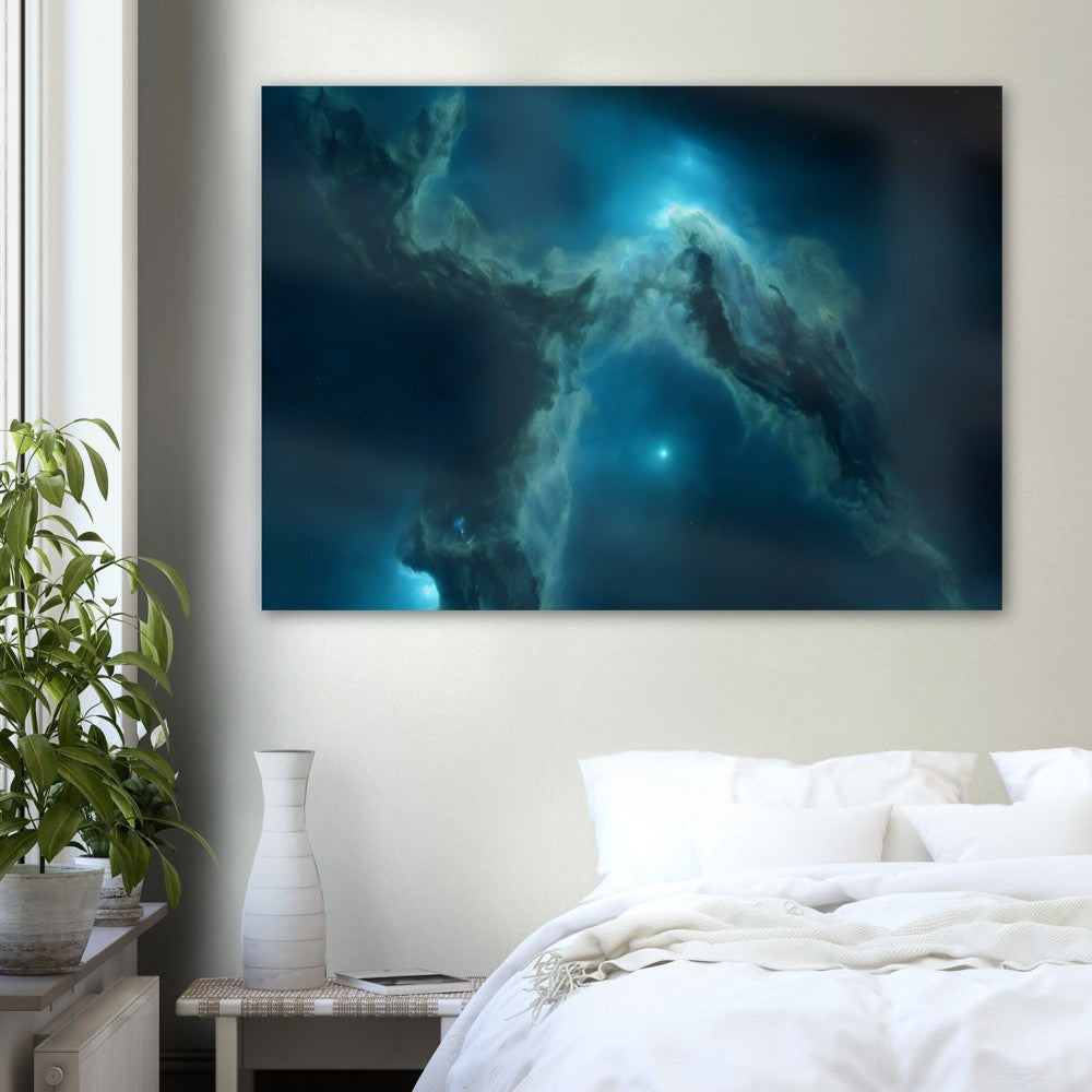 The Deep Blue (part of a collection of Nebula prints) Fantasy Nebula Premium Matte Paper Poster